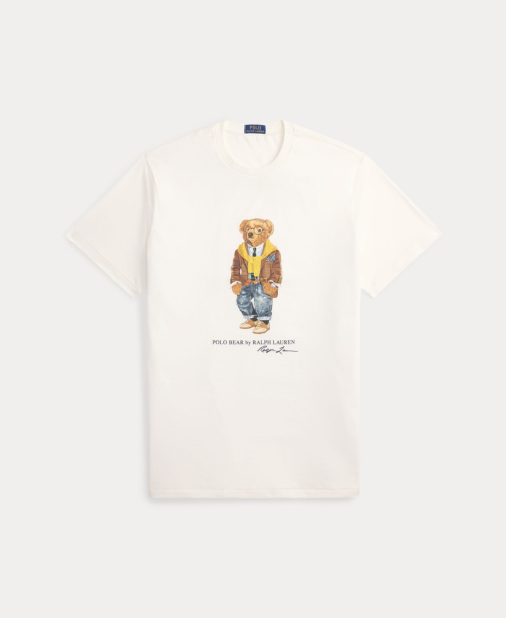 Camisola de Malha Tamanhos Grandes com Polo Bear e em Jersey Branco-marfim-6
