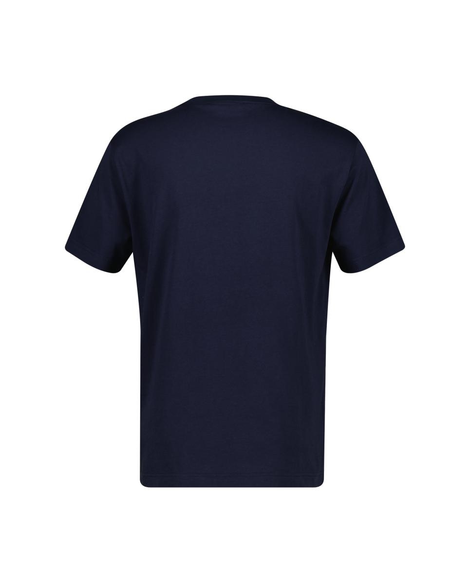 T-shirt Tamanhos Grandes de Manga Curta e Ilustração à Frente Azul-2