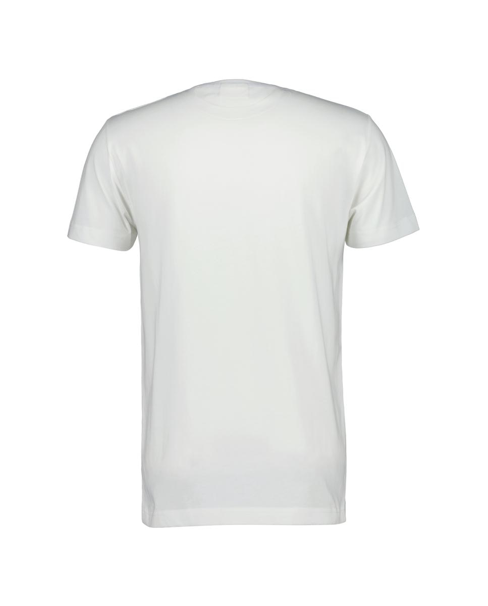 T-shirt de Manga Curta e Estampado Gráfico à Frente Tamanhos Grandes Natural-2