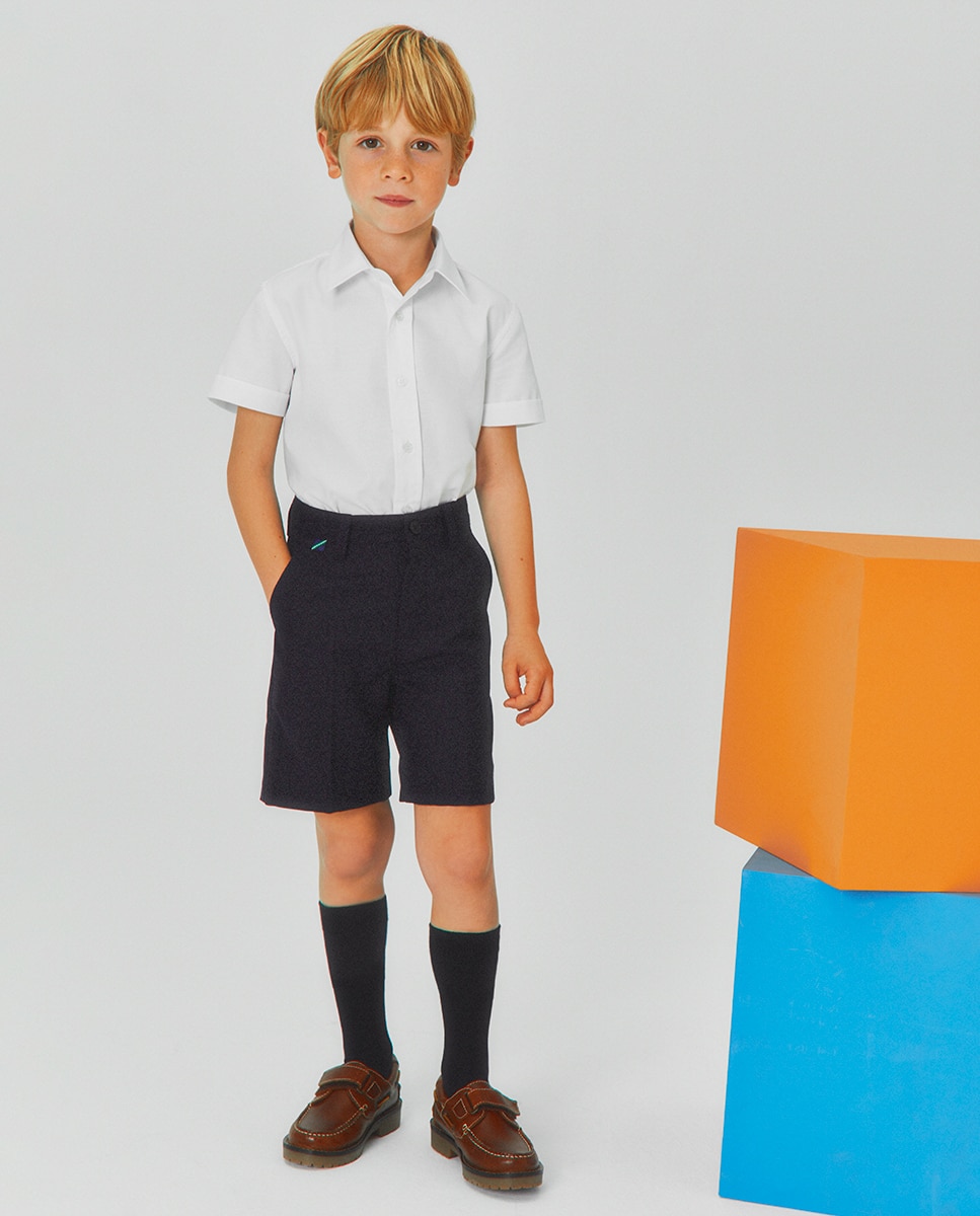 Camisa Oxford com Manga Curta Kids El Corte Inglés Branco-2