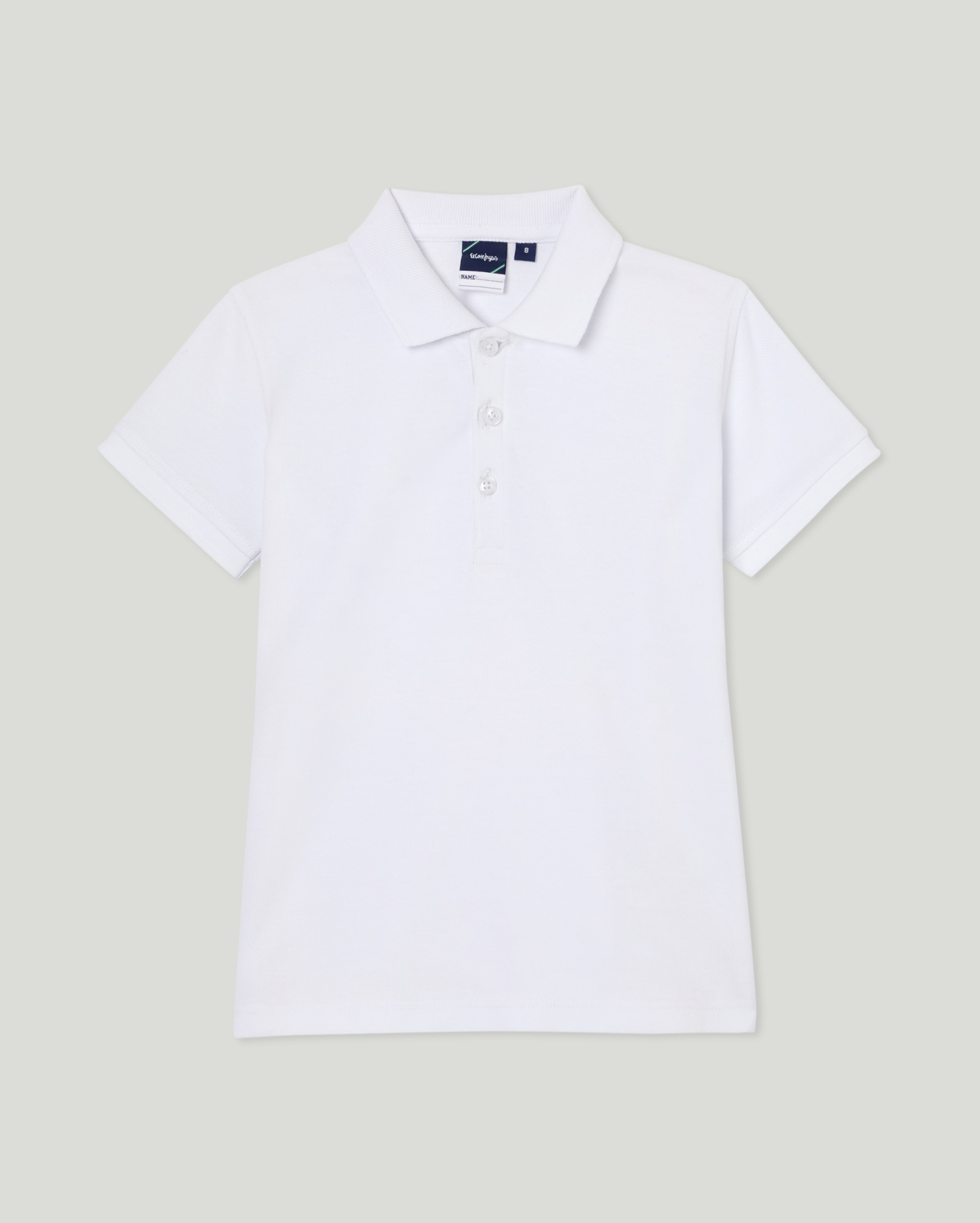 Polo Escolar de Manga Curta Kids El Corte Inglés Branco-1