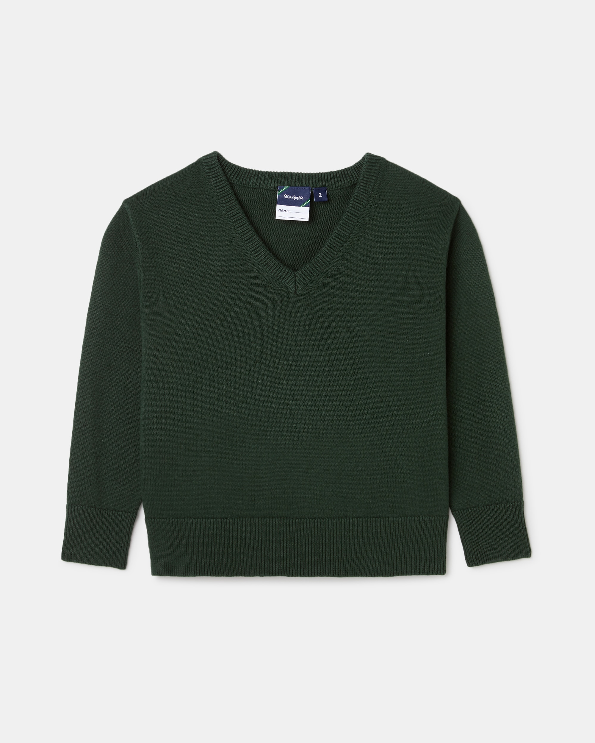 Camisola de Uniforme de Malha Algodão Verde-1