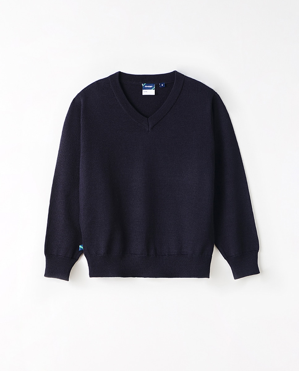 Camisola de malha básica com decote em bico Kids El Corte Inglés Azul-marinho-3