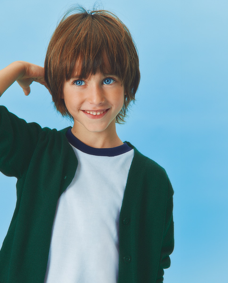 Casaco Básico de Malha Kids El Corte Inglés Verde-2