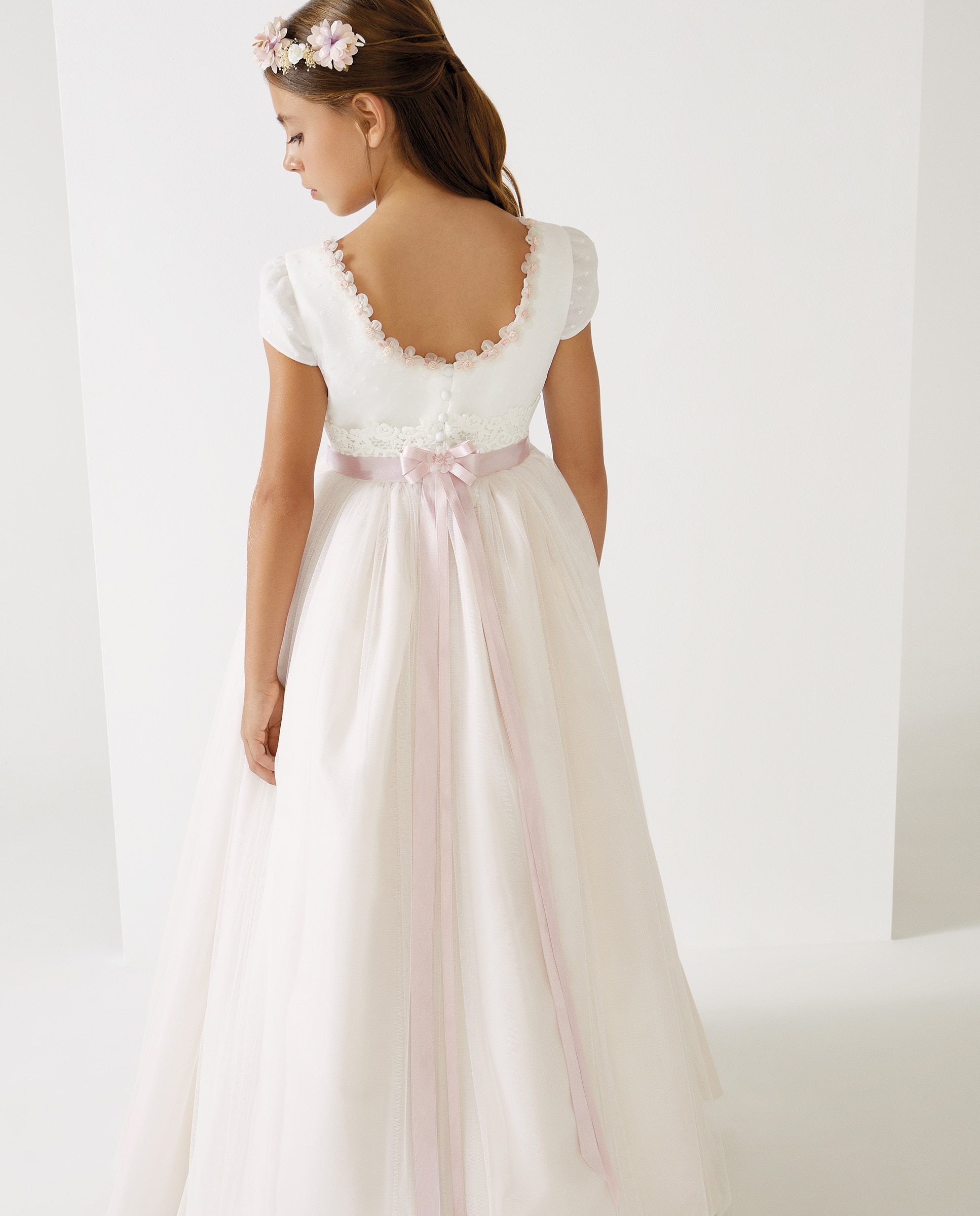 Vestido de Comunhão Glicina Branco-marfim-3