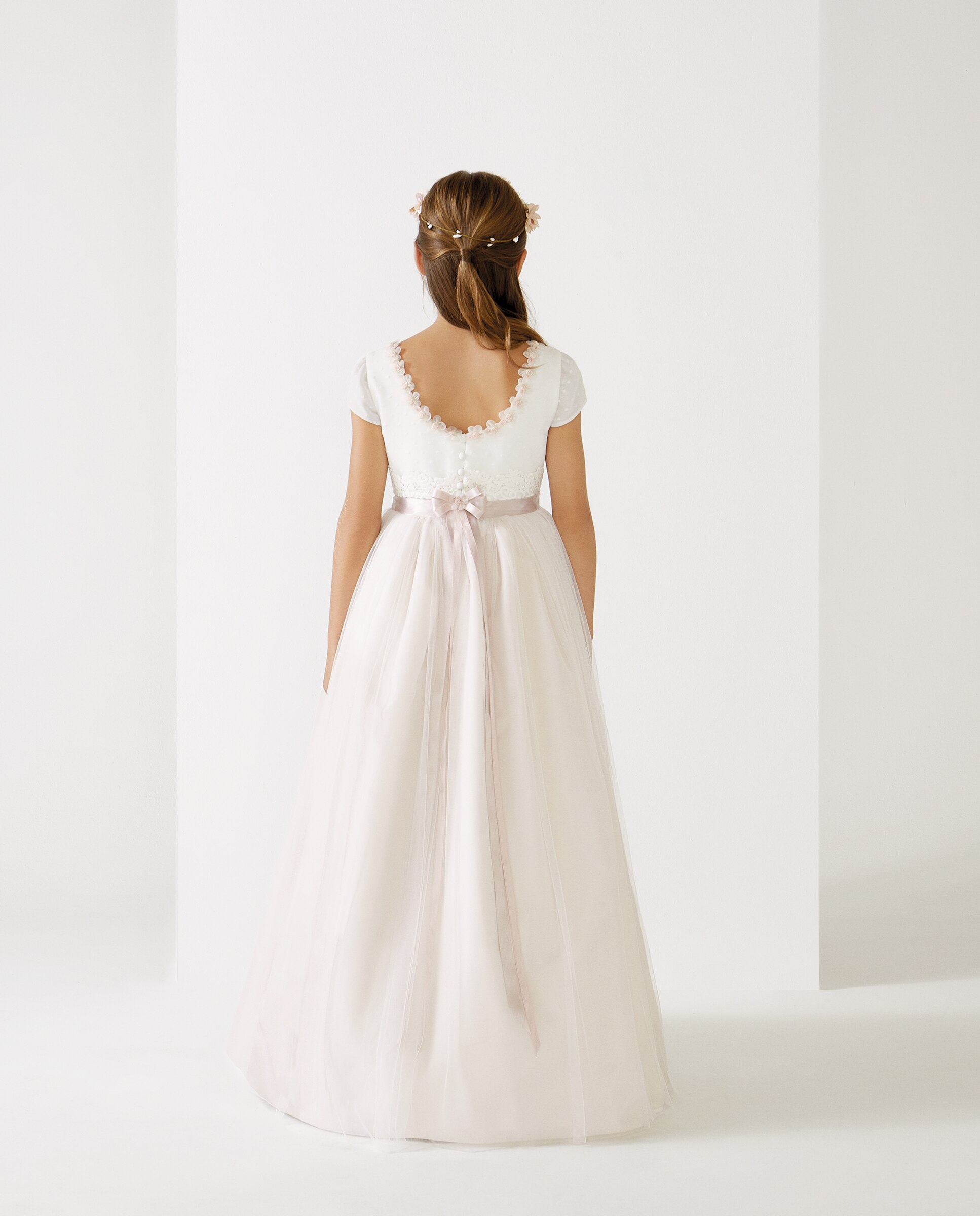 Vestido de Comunhão Glicina Coconut El Corte Inglés Branco-marfim-4