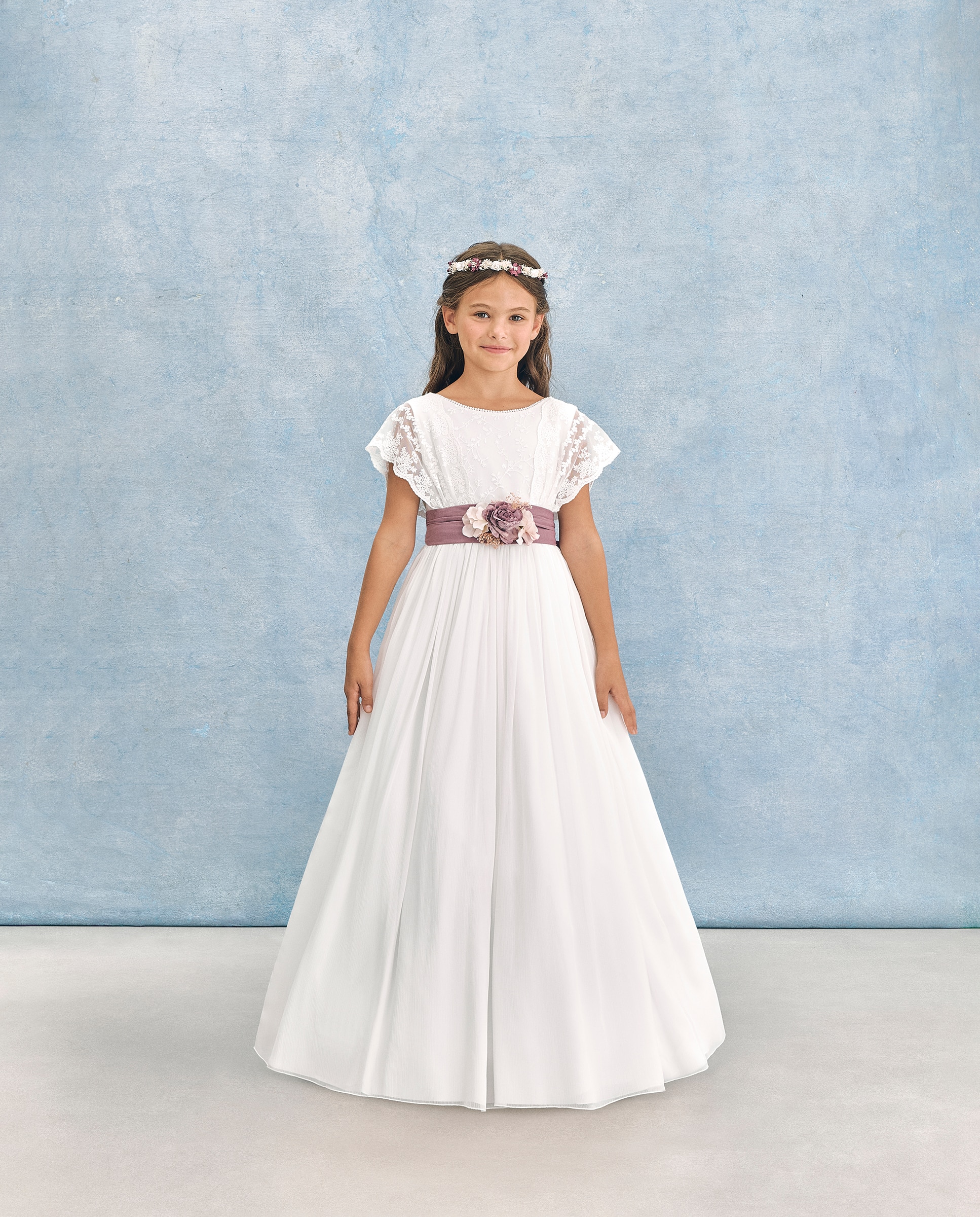 Vestido de Comunhão Ondulado Borealis Coconut El Corte Inglés Branco-marfim-4