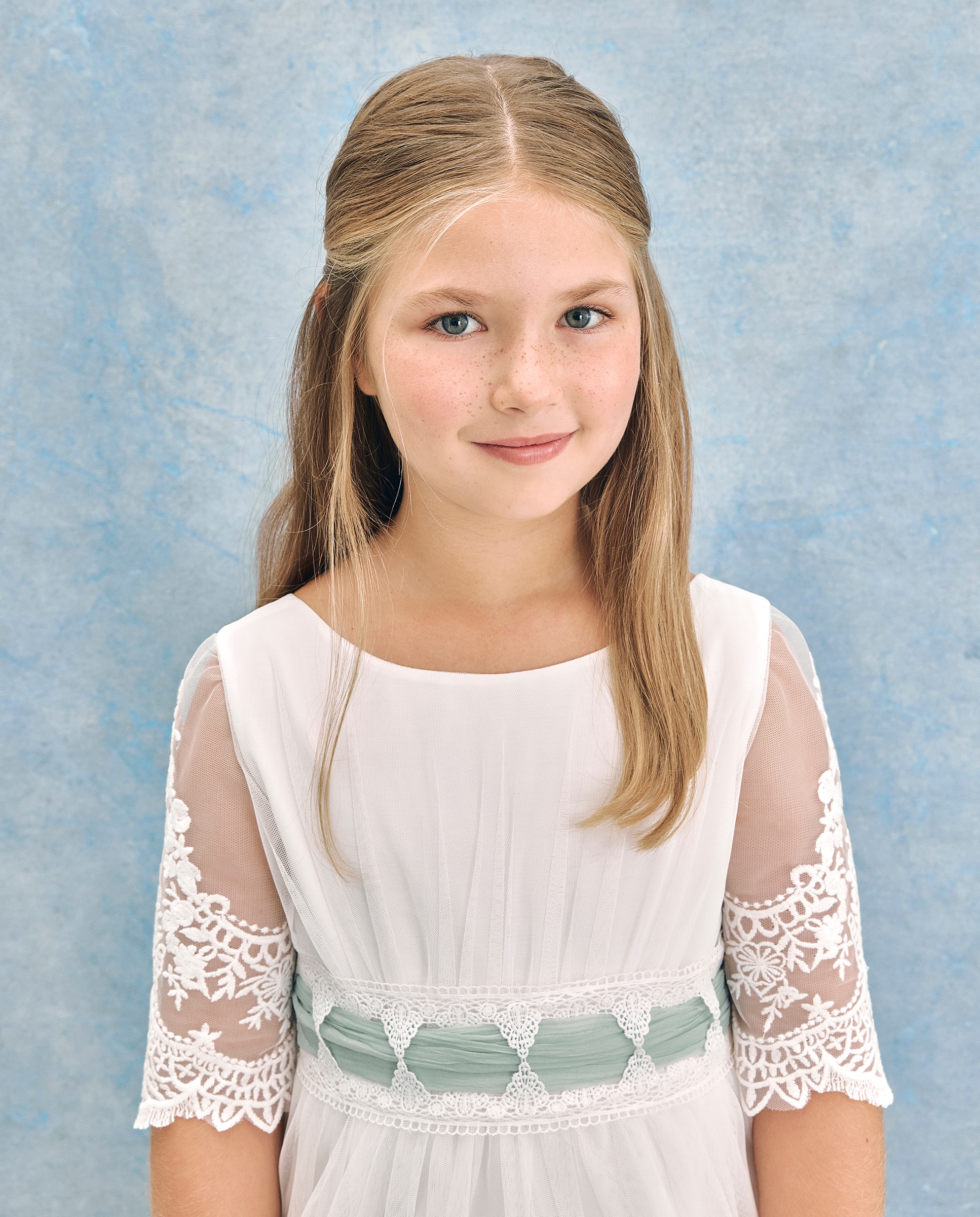 Vestido de Comunhão com Bordado Polaris Coconut El Corte Inglés Branco-marfim-2