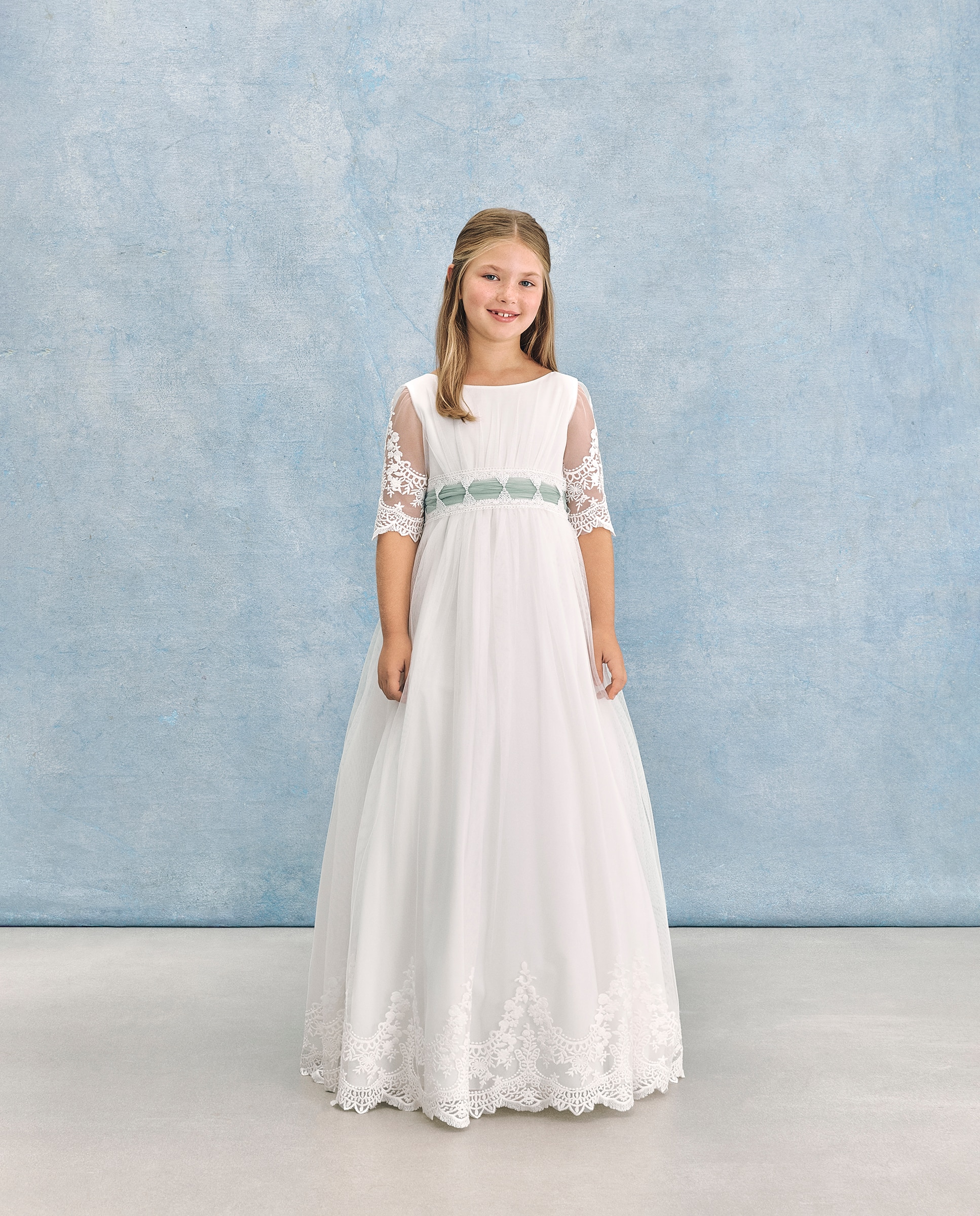 Vestido de Comunhão com Bordado Polaris Coconut El Corte Inglés Branco-marfim-4