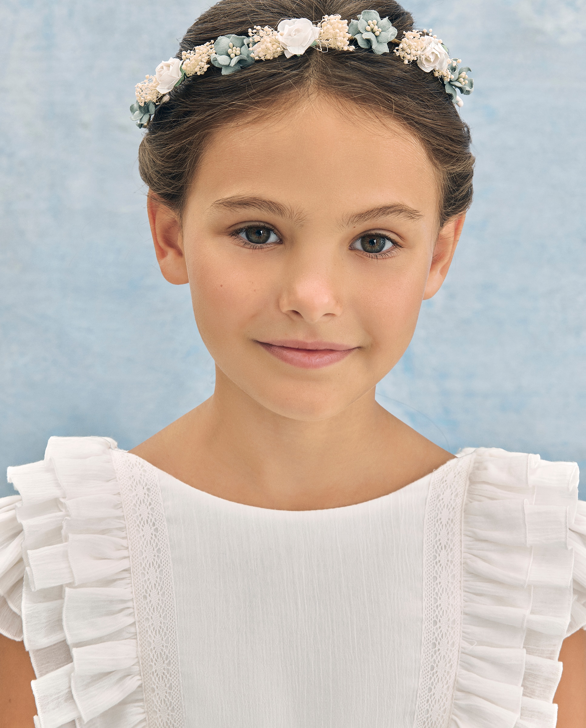 Vestido de Comunhão com Folhos Lucida Coconut El Corte Inglés Branco-marfim-2