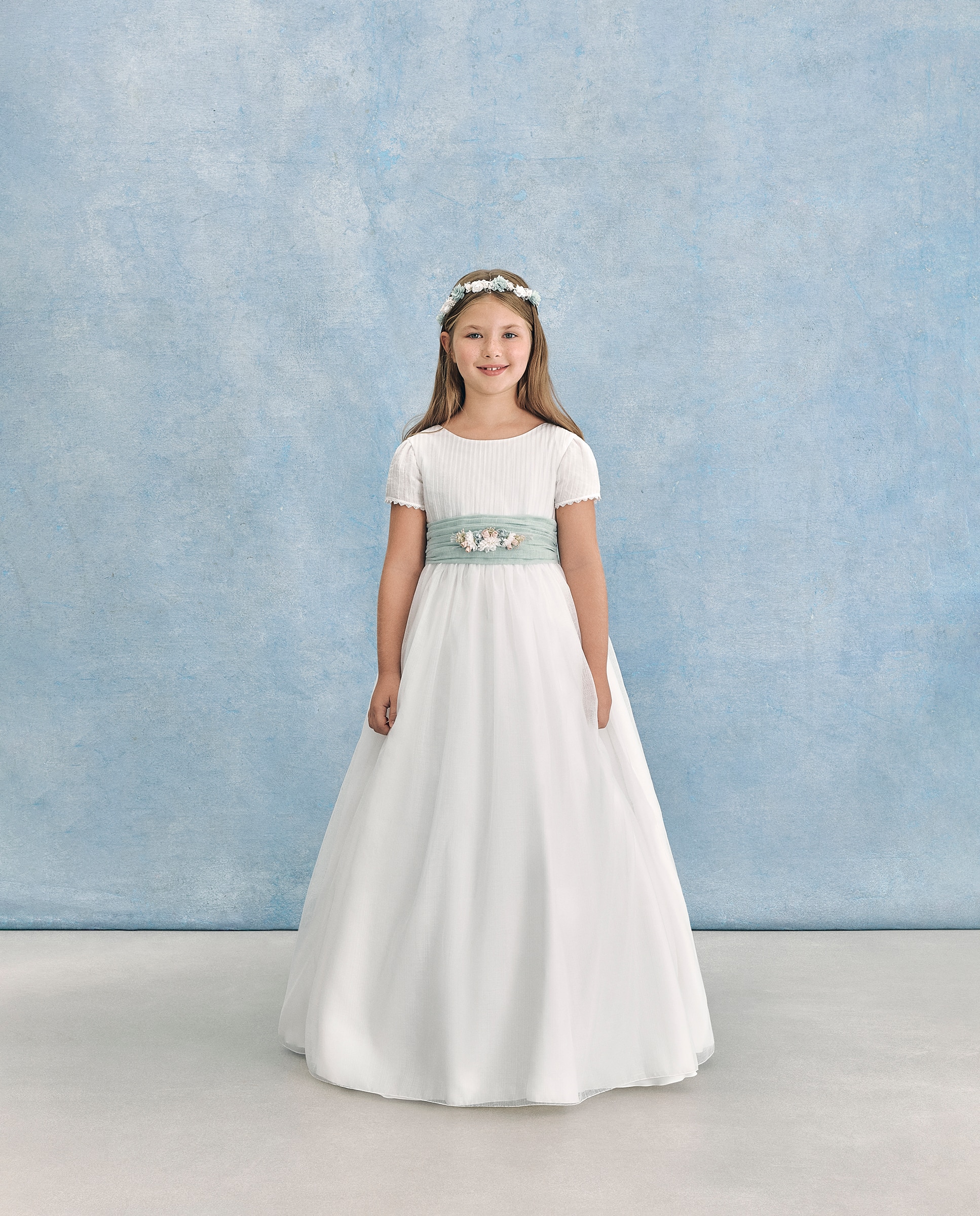 Vestido de Comunhão com Manga Curta Betria Coconut El Corte Inglés Branco-marfim-4
