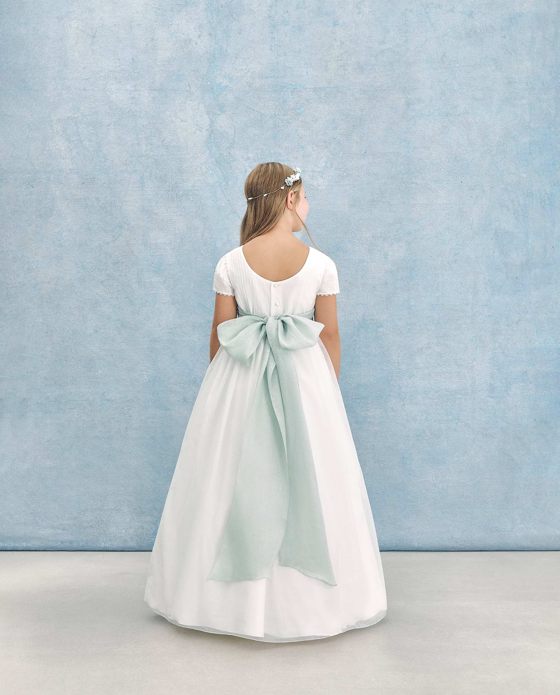 Vestido de Comunhão com Manga Curta Betria Coconut El Corte Inglés Branco-marfim-5