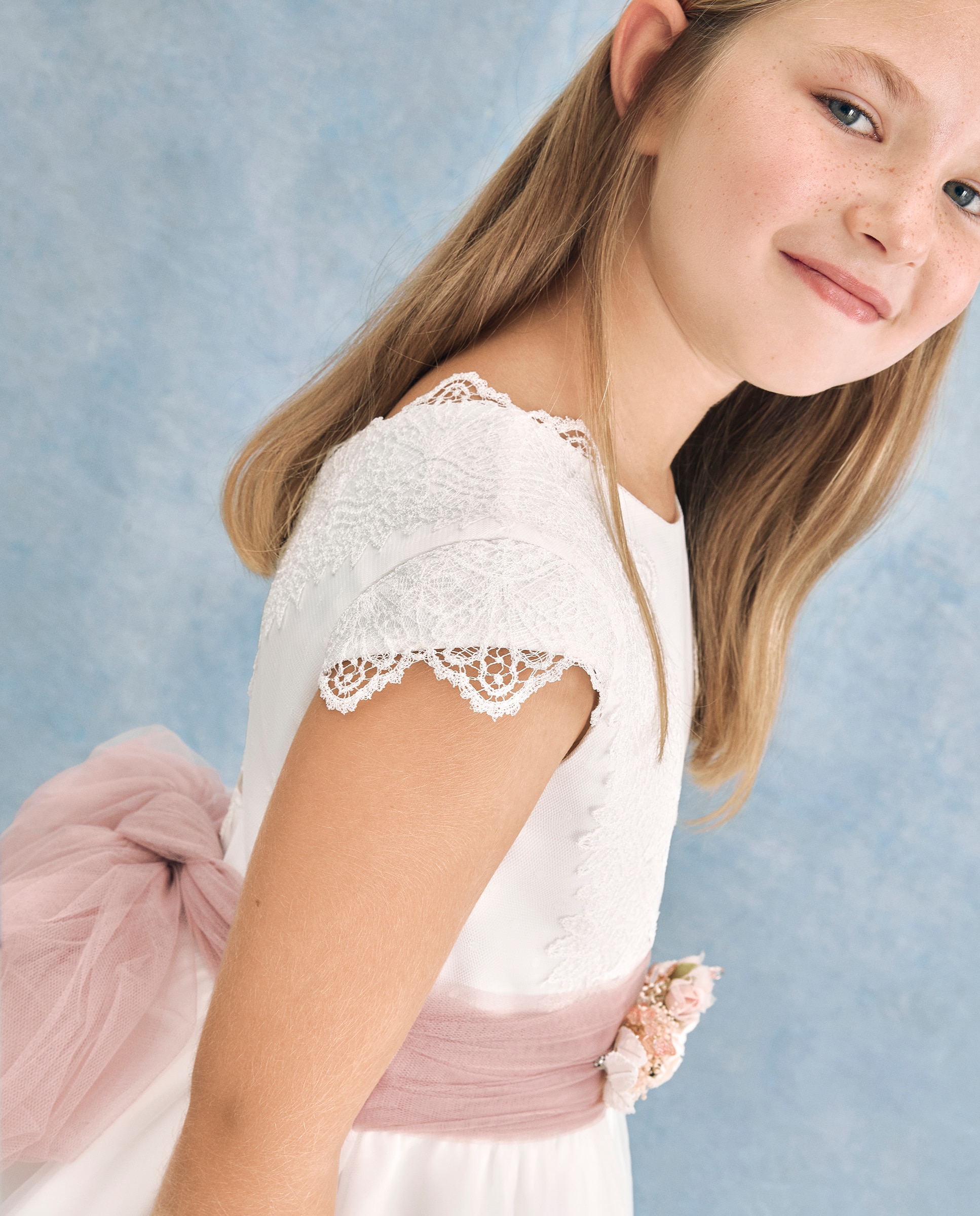 Vestido de Comunhão de Saia com Capa Mintaka Coconut El Corte Inglés Branco-marfim-1