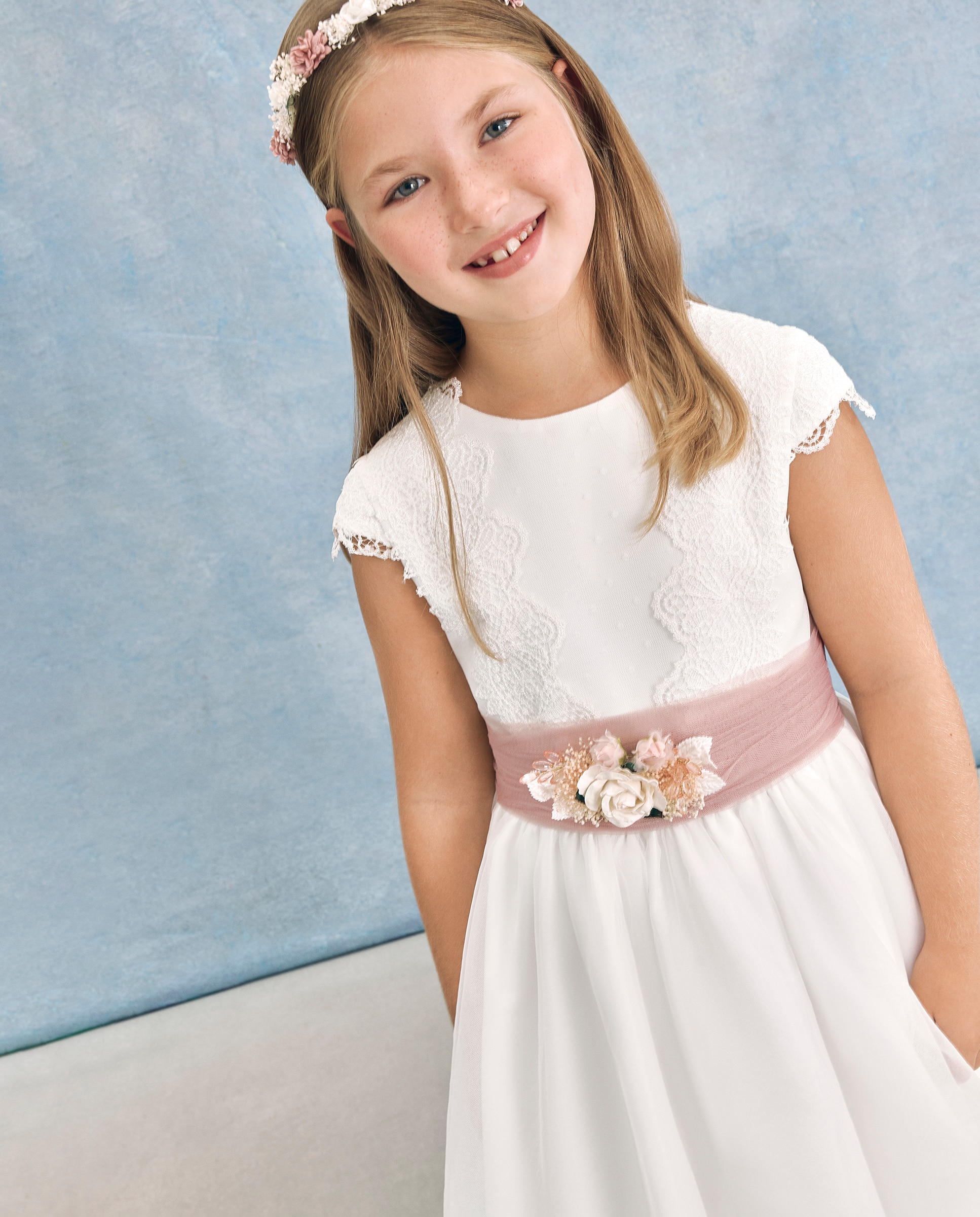 Vestido de Comunhão de Saia com Capa Mintaka Coconut El Corte Inglés Branco-marfim-2