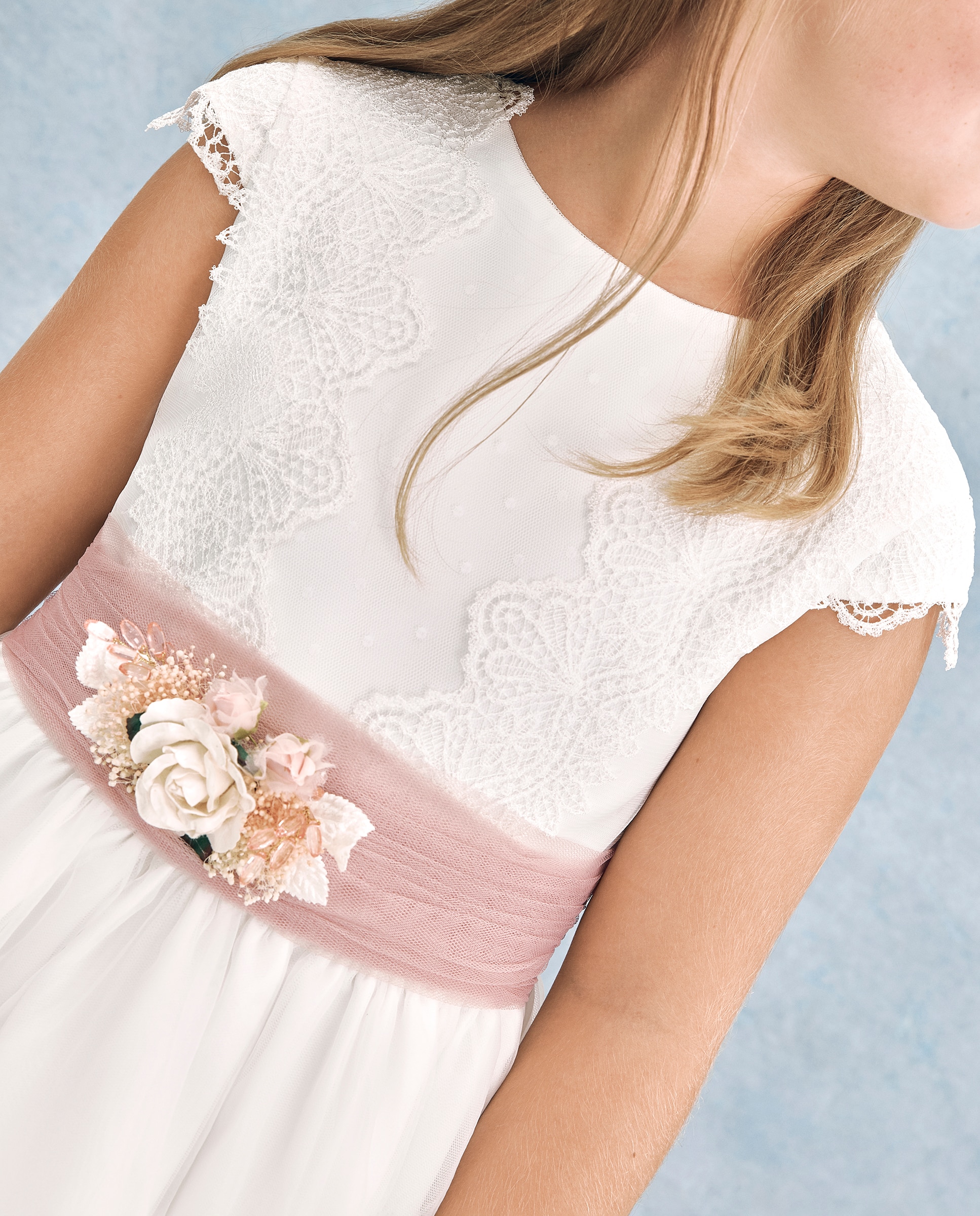 Vestido de Comunhão de Saia com Capa Mintaka Coconut El Corte Inglés Branco-marfim-3