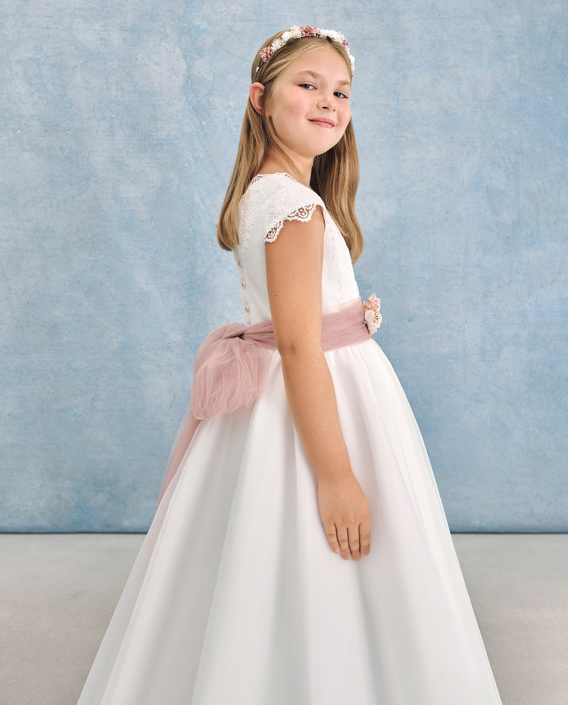 Vestido de Comunhão de Saia com Capa Mintaka Coconut El Corte Inglés Branco-marfim-4