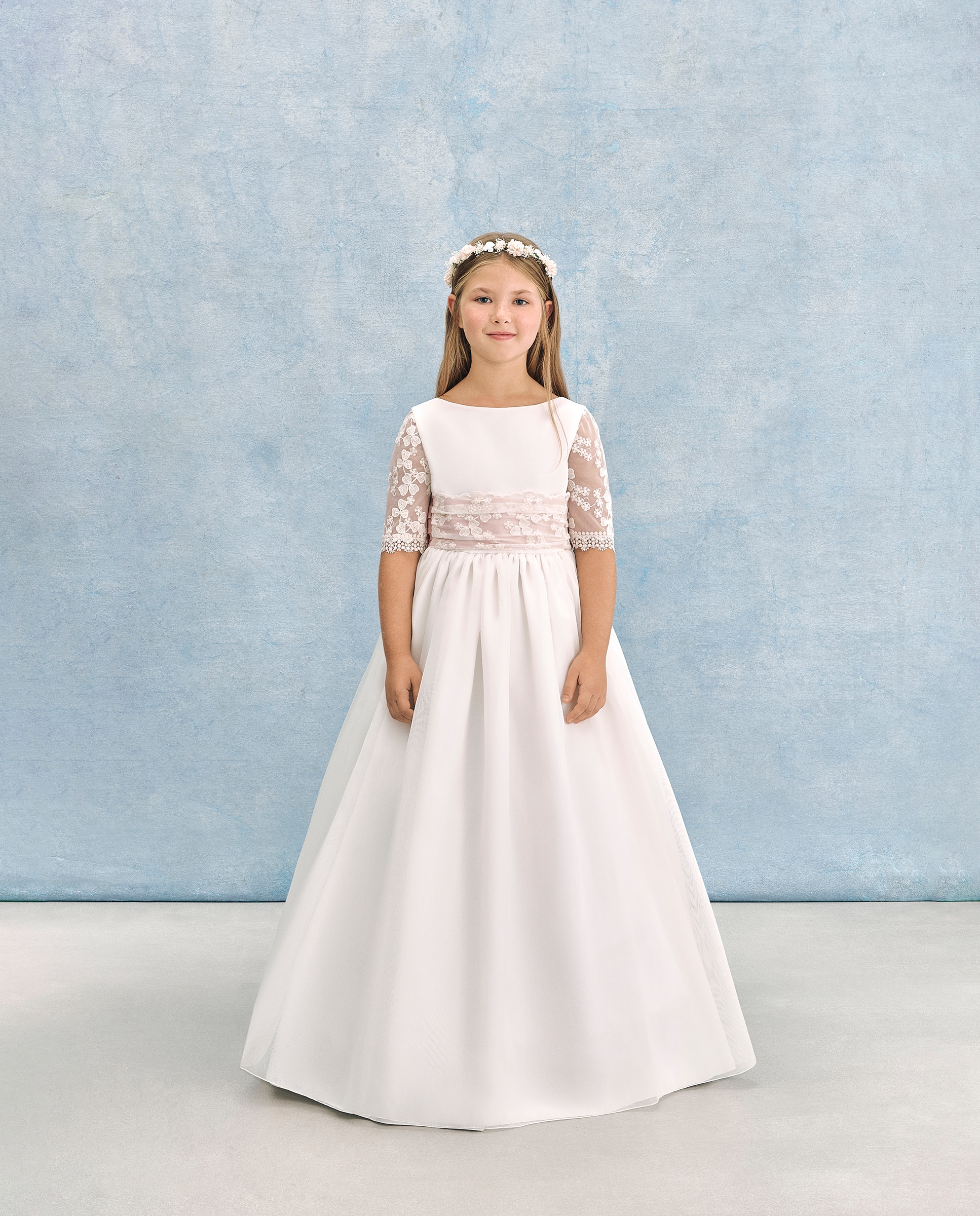 Vestido de Comunhão com Bordado Aldebarán Coconut El Corte Inglés 120 Cru-3