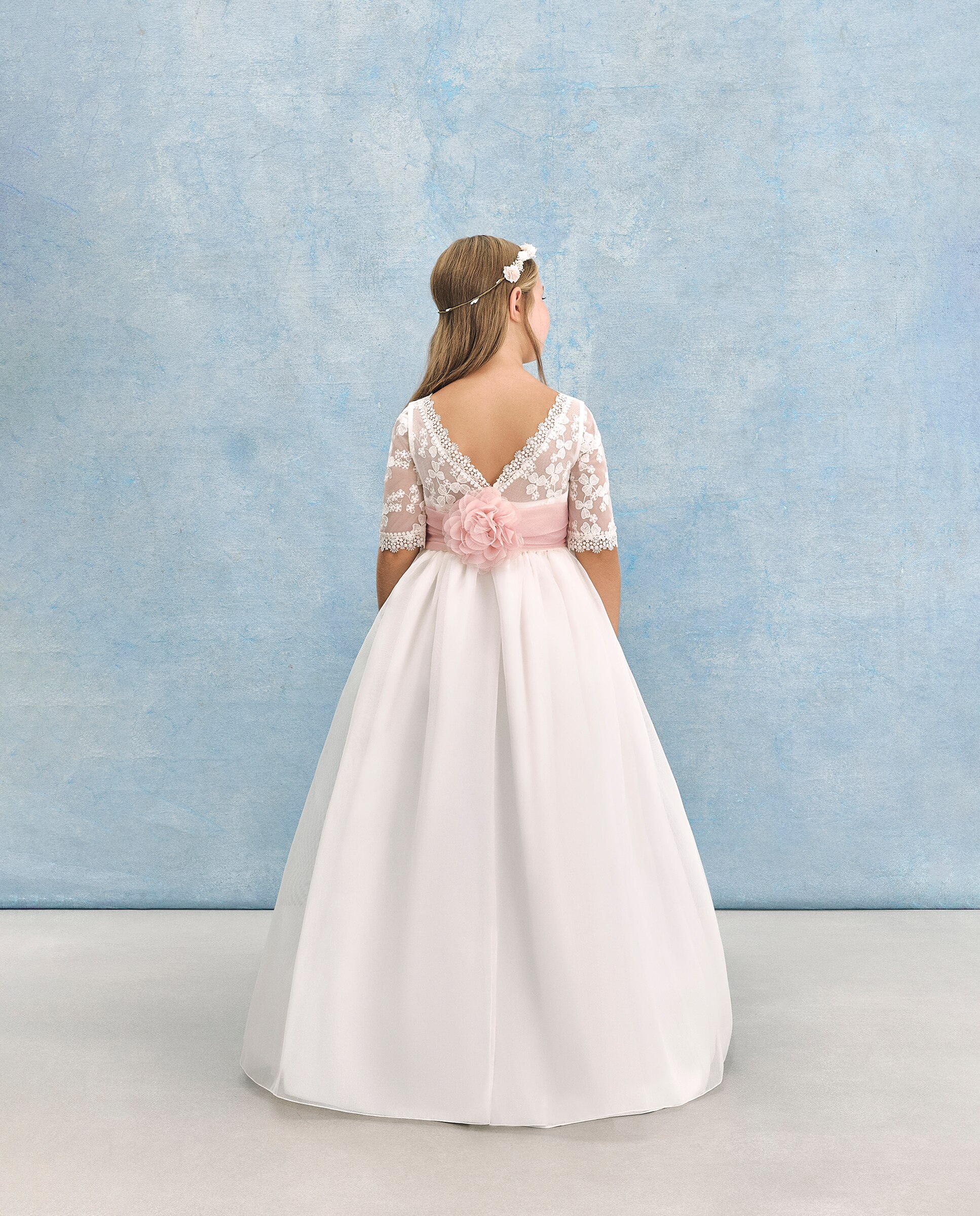 Vestido de Comunhão com Bordado Aldebarán Coconut El Corte Inglés 120 Cru-4