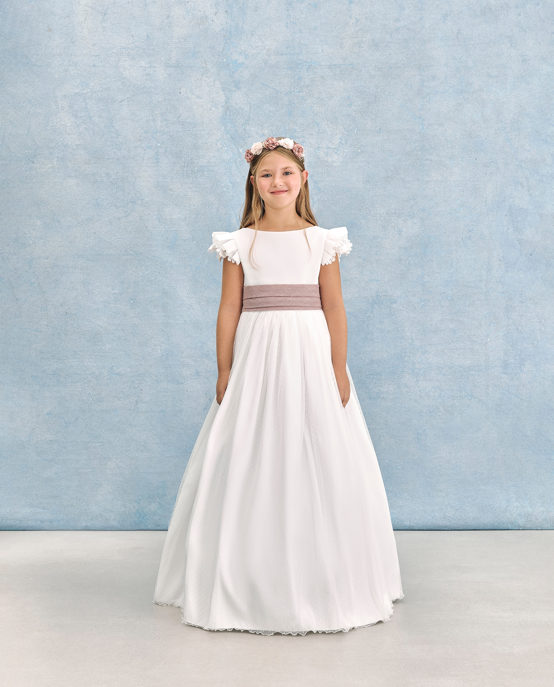 Vestido de Comunhão com Manga Aileron Vega Coconut El Corte Inglés Branco-marfim-4