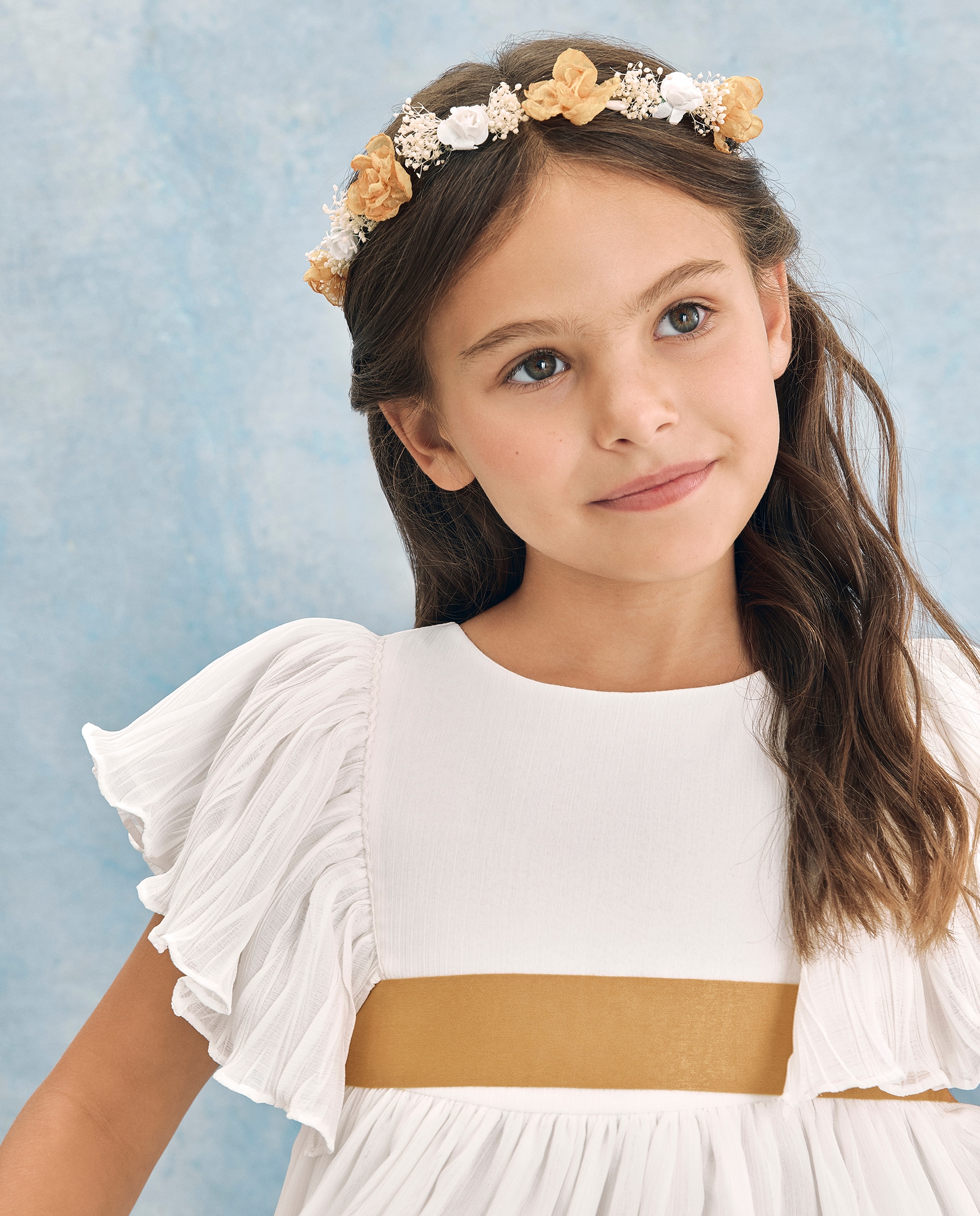 Vestido de Comunhão Ondulado Juno Coconut El Corte Inglés Branco-marfim-2