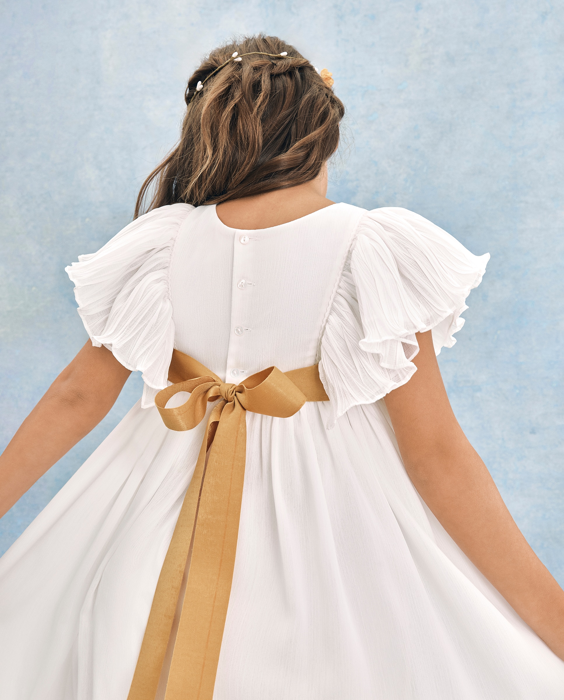 Vestido de Comunhão Ondulado Juno Coconut El Corte Inglés Branco-marfim-3