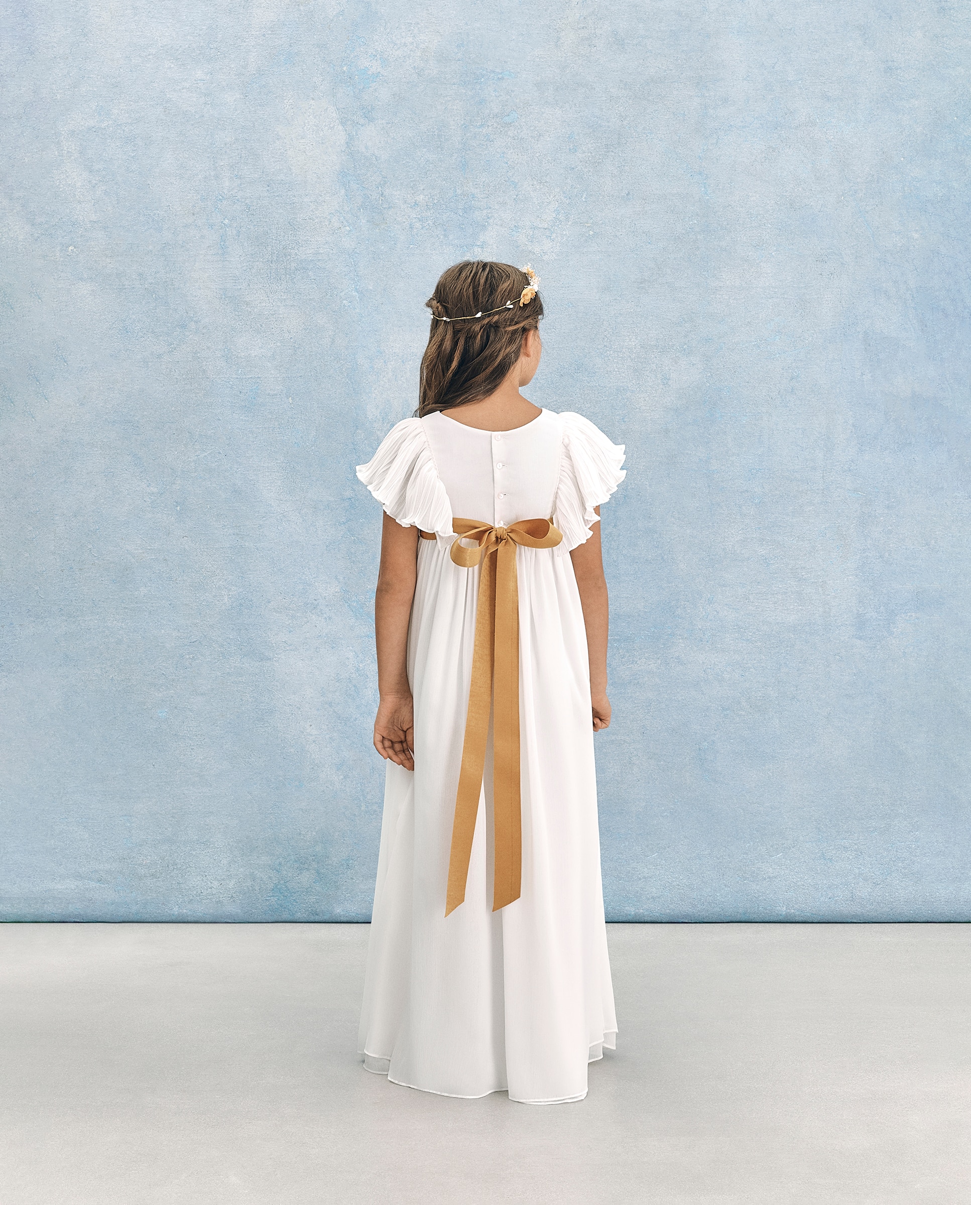 Vestido de Comunhão Ondulado Juno Coconut El Corte Inglés Branco-marfim-4