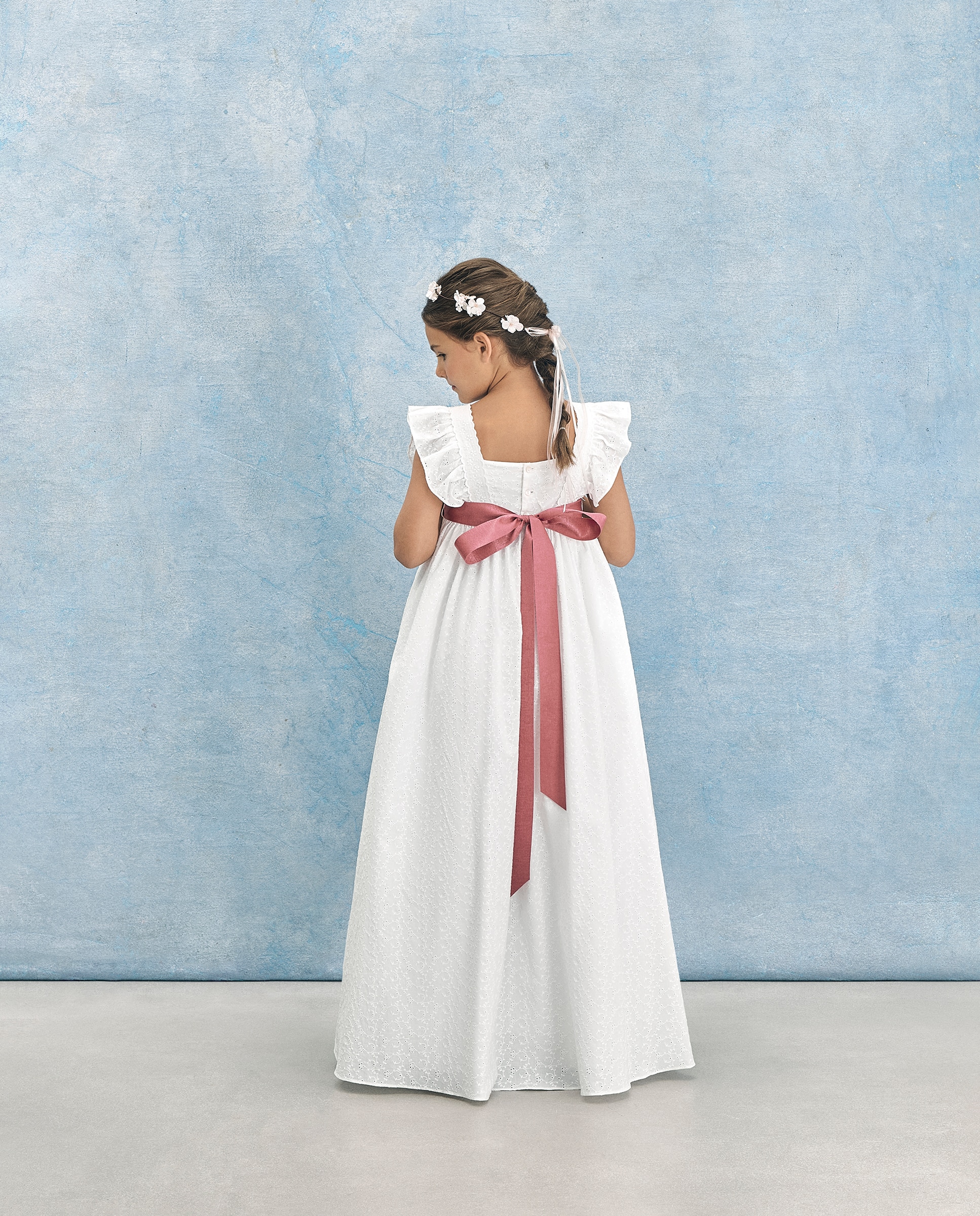 Vestido de Comunhão de Cambraia Galatea Coconut El Corte Inglés Branco-marfim-5