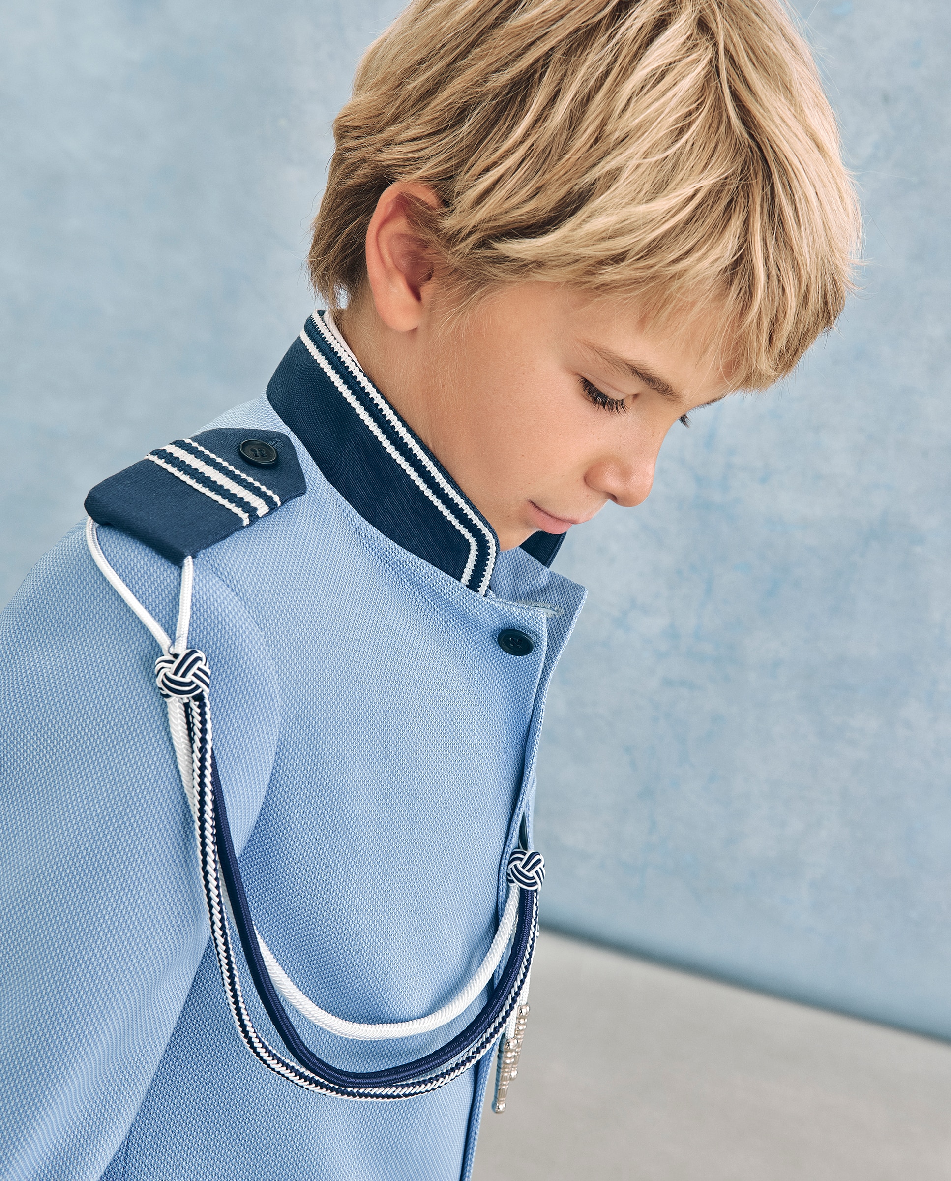 Fato Tipo Almirante com Colete Egeòn 410 Azul Claro-3