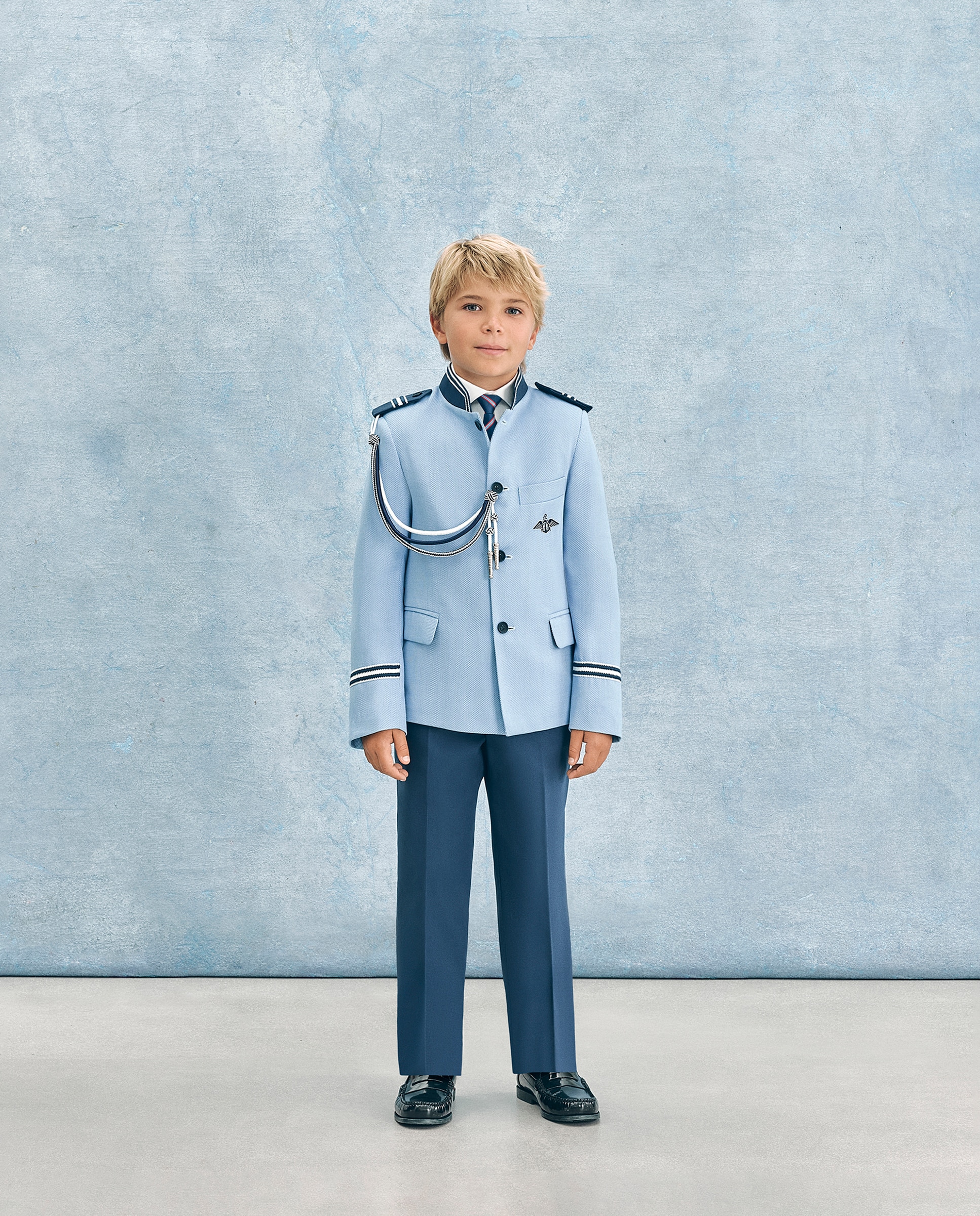 Fato Tipo Almirante com Colete Egeòn 410 Azul Claro-4