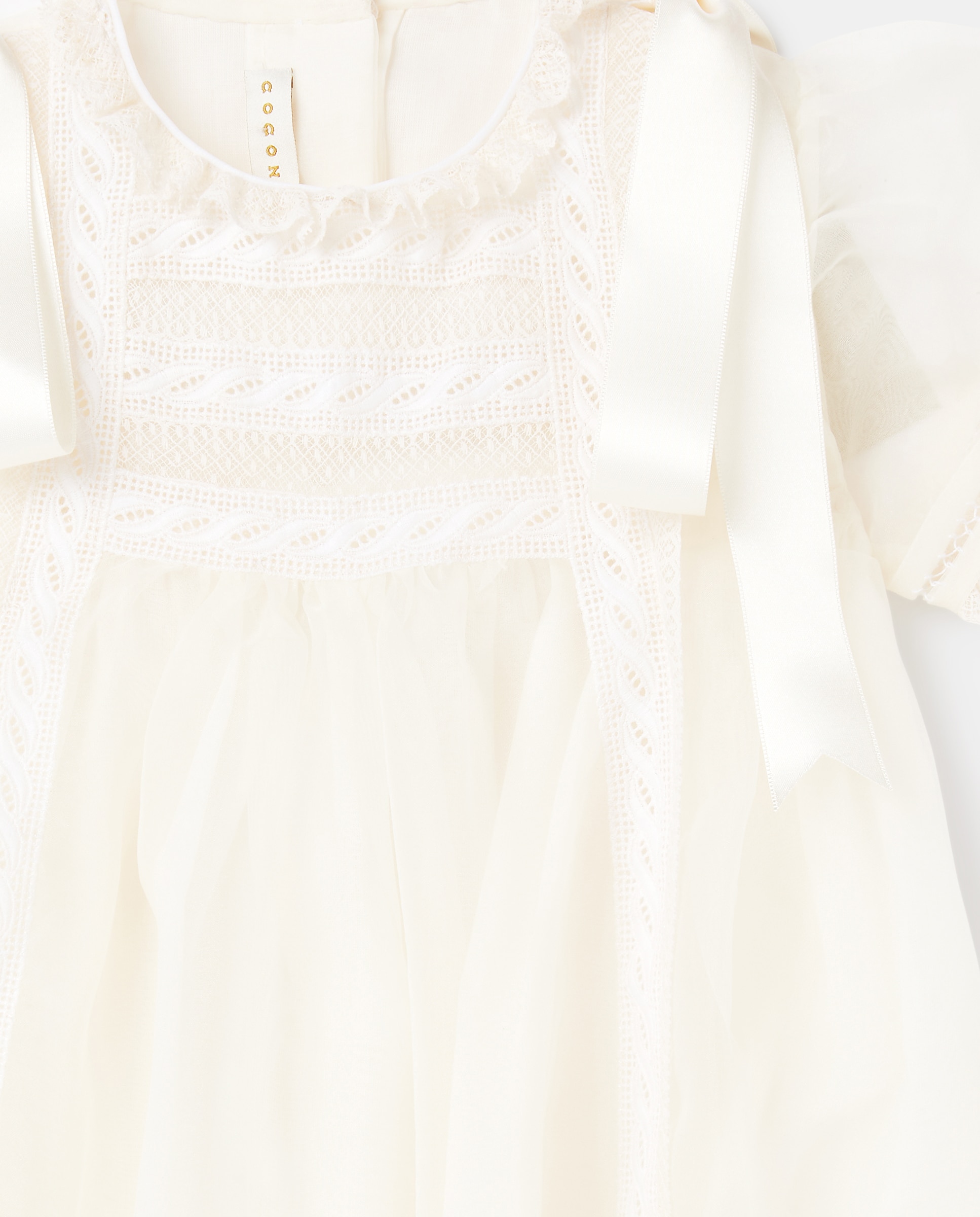 Babygrow para Batizado de Bebé Liso 120 Cru-3