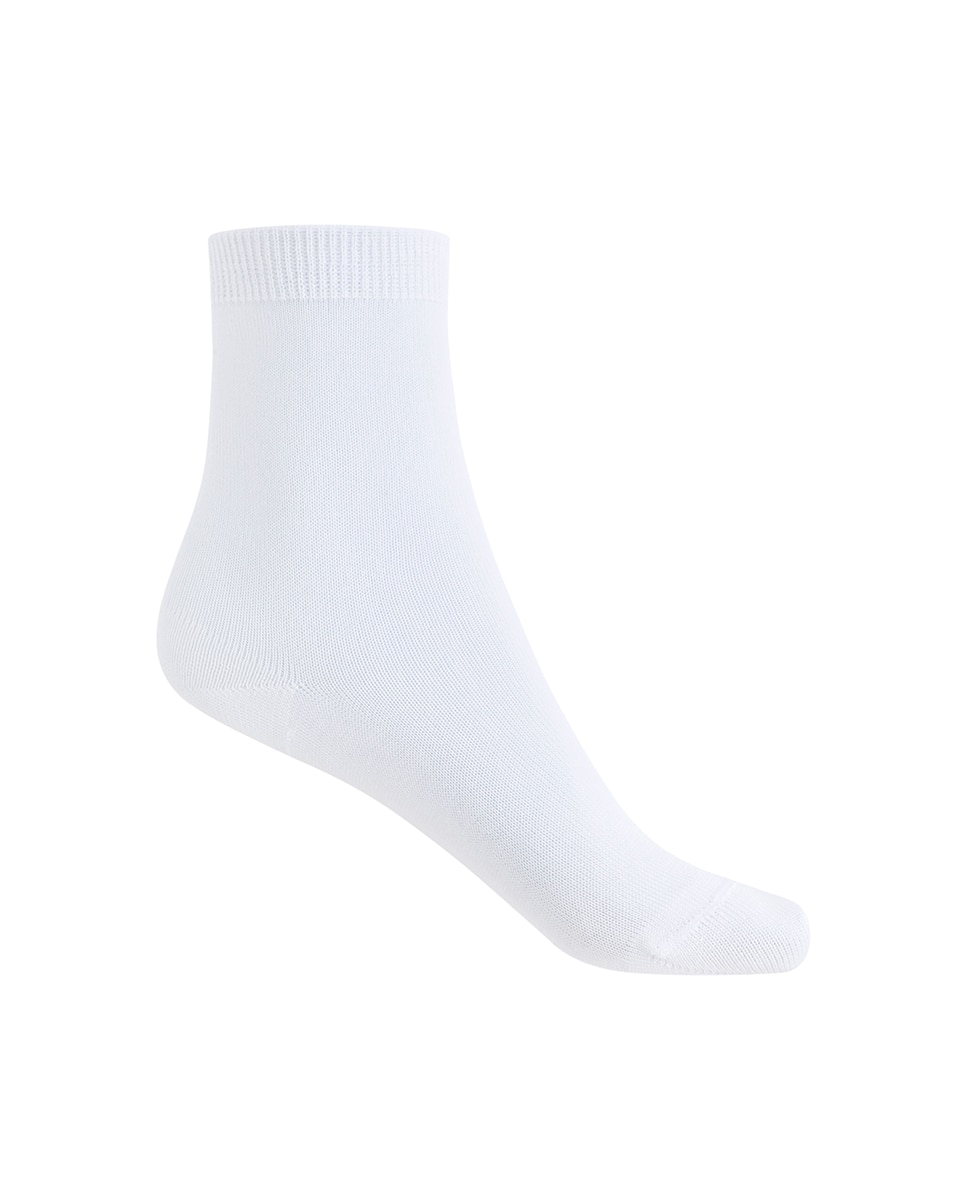 Meias de Fio da Escócia Lisas Punto Blanco Branco-1