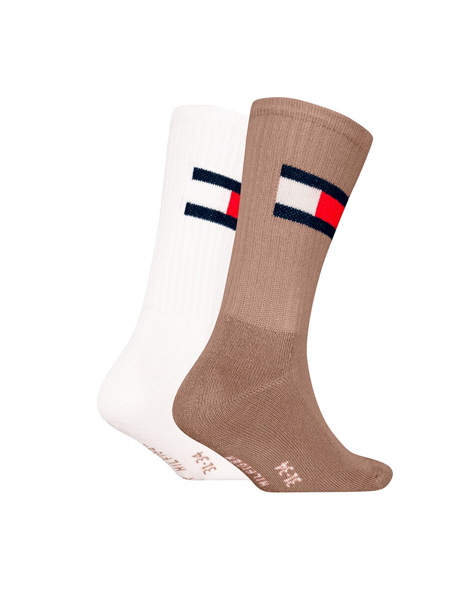 Pack de 2 Pares de Meias Clássicas Infantis Branco-2