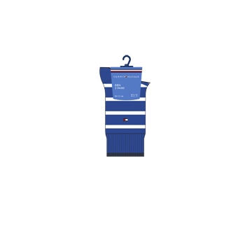 Meias Infantis de Meio Cano (Pack de 2 Pares) Azul-3