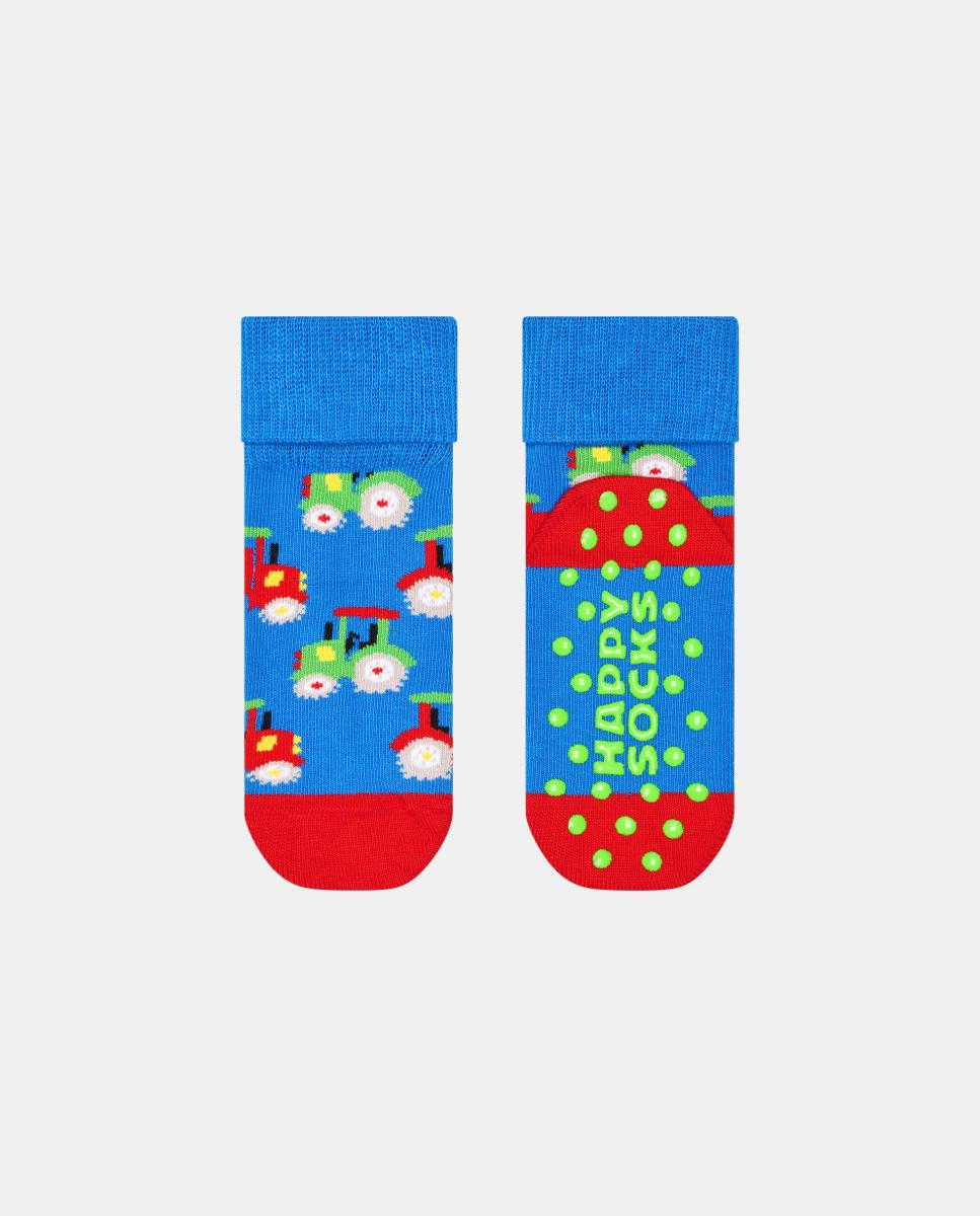 Calcetines de niños antideslizantes Tractor - Happy Socks - Azul Azul-1