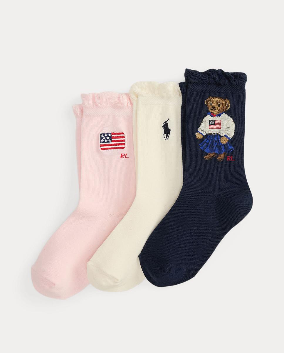 Imagem 0 de Pack de 3 Pares de Meias de Criança de Meio Cano com Polo Bear
