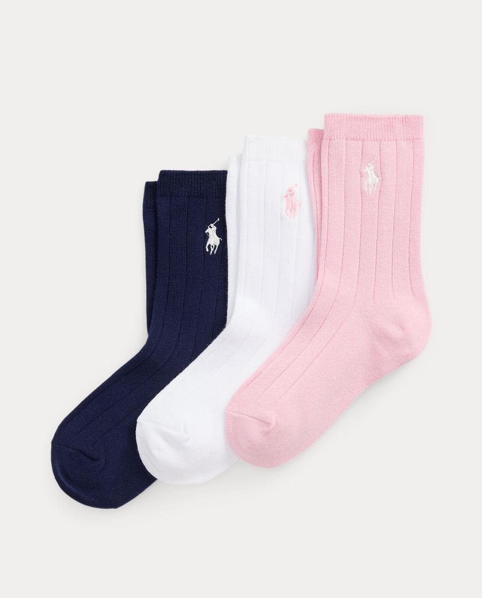 Pack de 3 Pares de Meias Compridas com Cavalo Bordado Multicolor-1