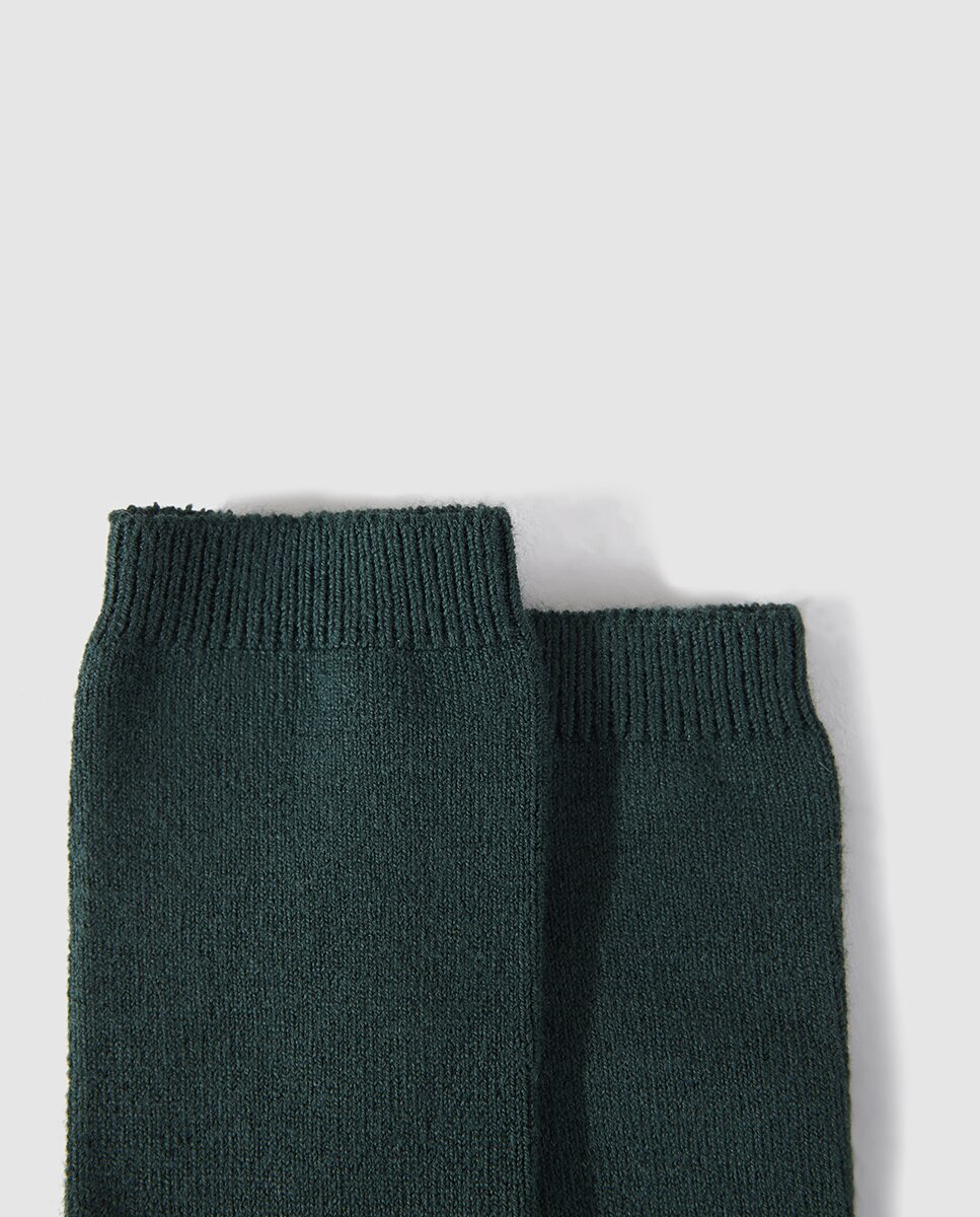 Meias Altas Lisas de Bebé Condor Verde garrafa-2