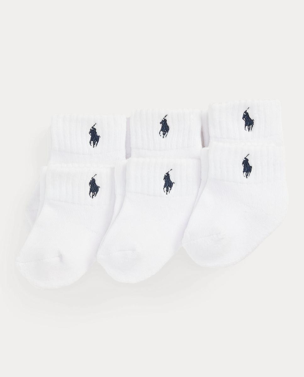 Pack de 6 calcetines de bebé con caballo bordado - Polo Ralph Lauren - Blanco Blanco-1
