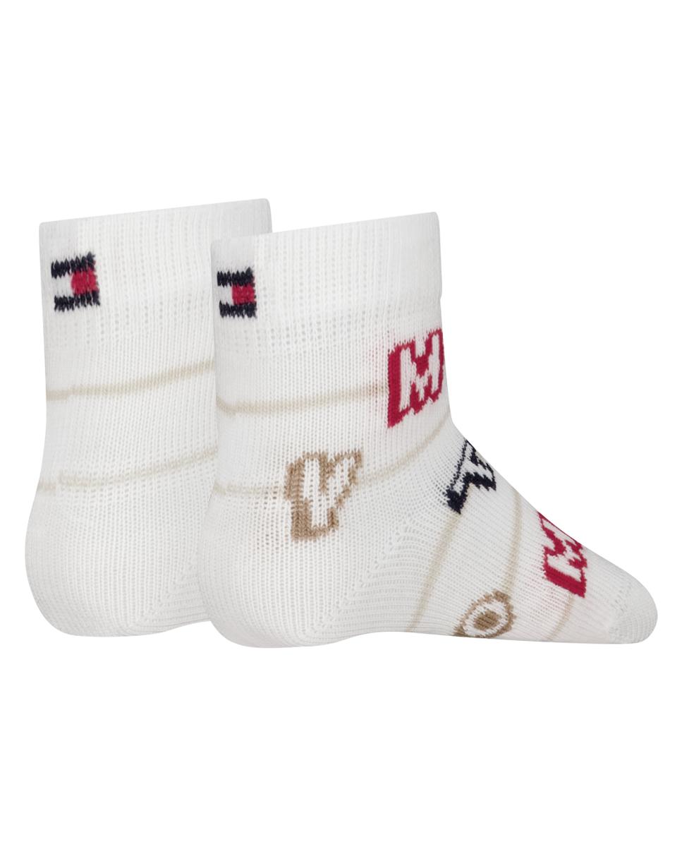 Meias Clássicas de Bebé (Pack de 2 Pares) Tommy Hilfiger Branco-2