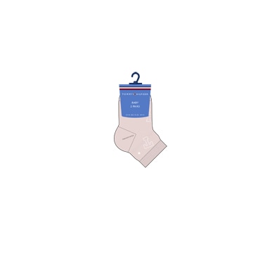 Calcetines clásicos de bebé de Tommy Hilfiger (pack de 2) - Rosa Rosa-3