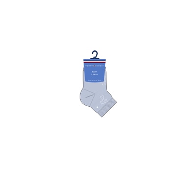 Meias Clássicas de Bebé (Pack de 2 Pares) Azul-3