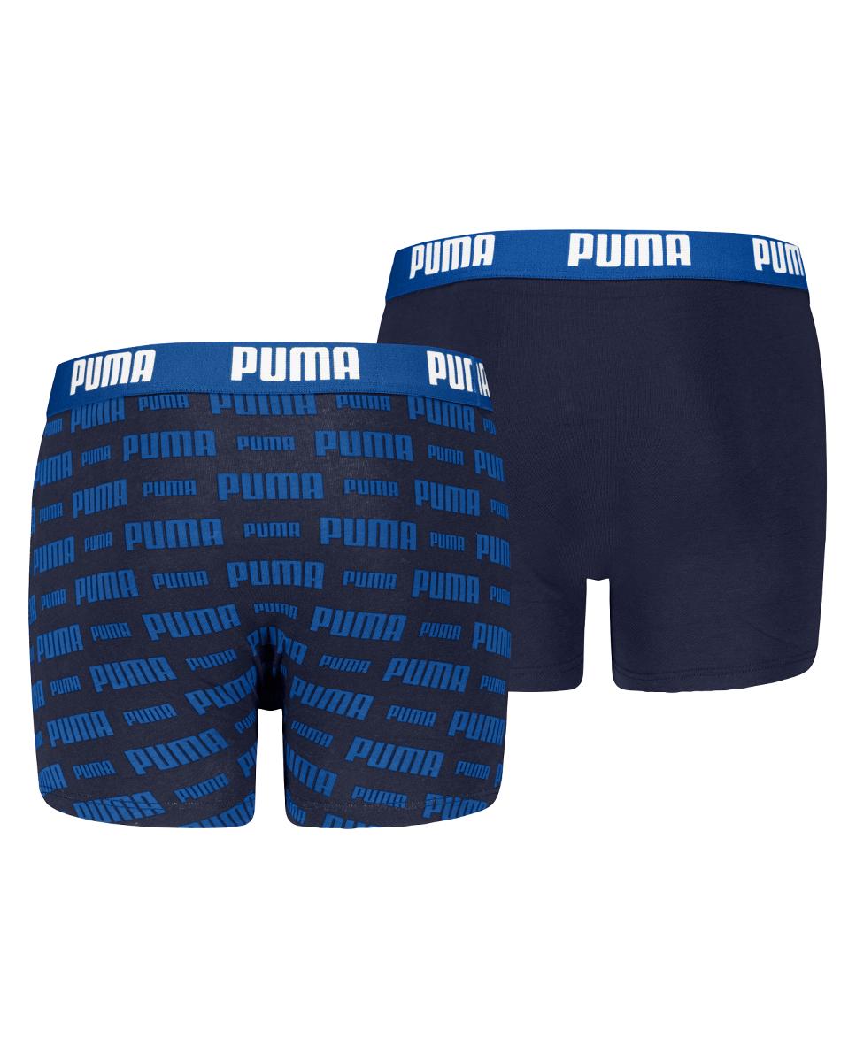 Boxers de Criança de Algodão Orgânico Elástico Suave (Pack de 2) Azul-marinho-2