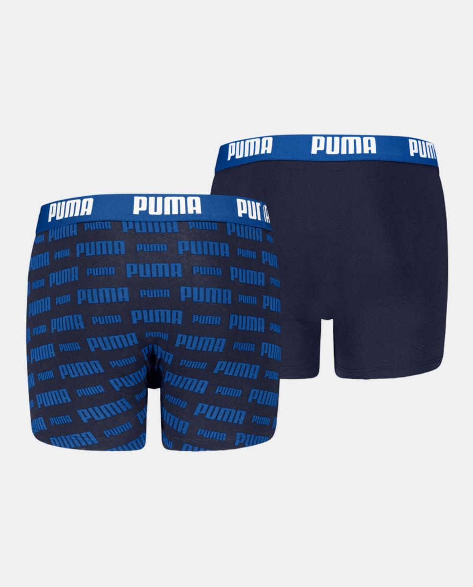 Boxers de Criança de Algodão Orgânico Elástico Suave (Pack de 2) Azul-marinho-3