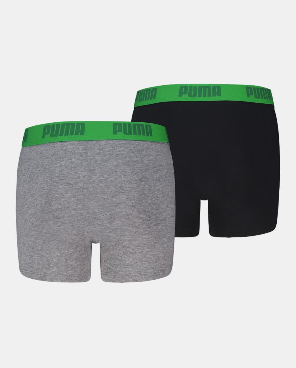 Boxers Infantis de Tacto Suave e Cós Cómodo (Pack de 2) Puma Cinzento-2