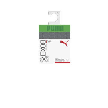 Boxers Infantis de Tacto Suave e Cós Cómodo (Pack de 2) Puma Cinzento-3