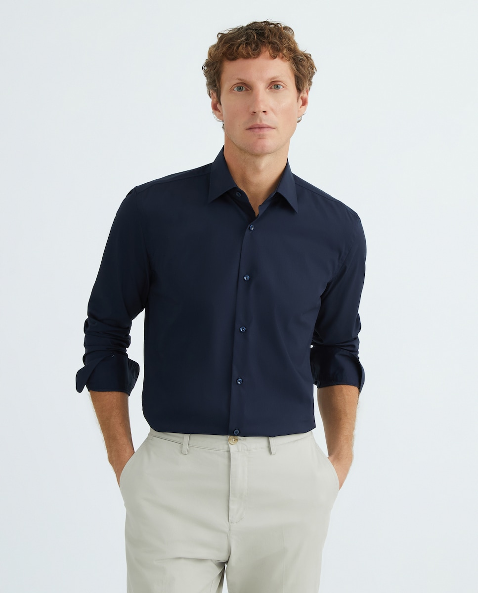 Camisa de Manga Comprida Azul-celeste-1