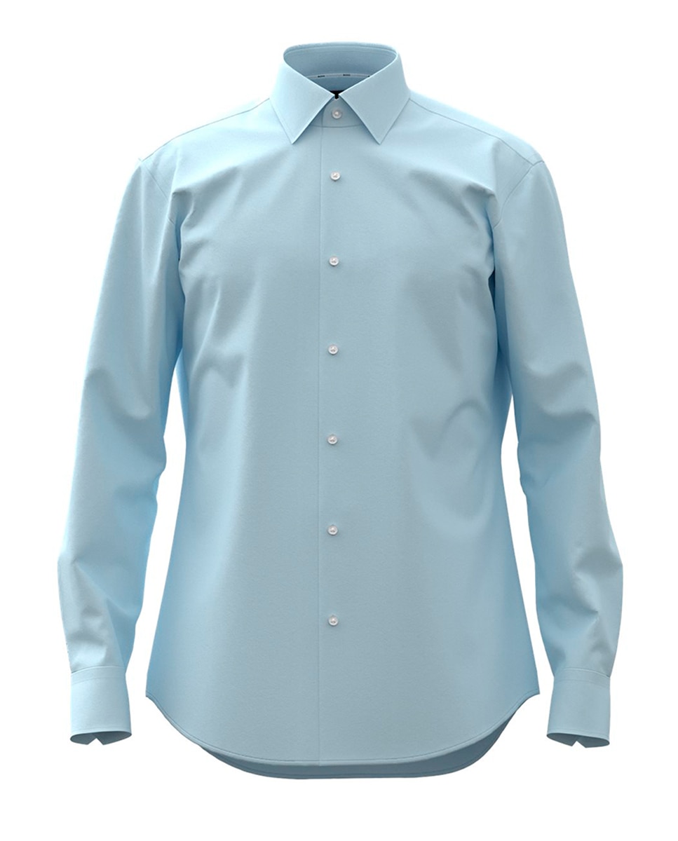 Boss - Camisa de hombre regular lisa tallas grandes.