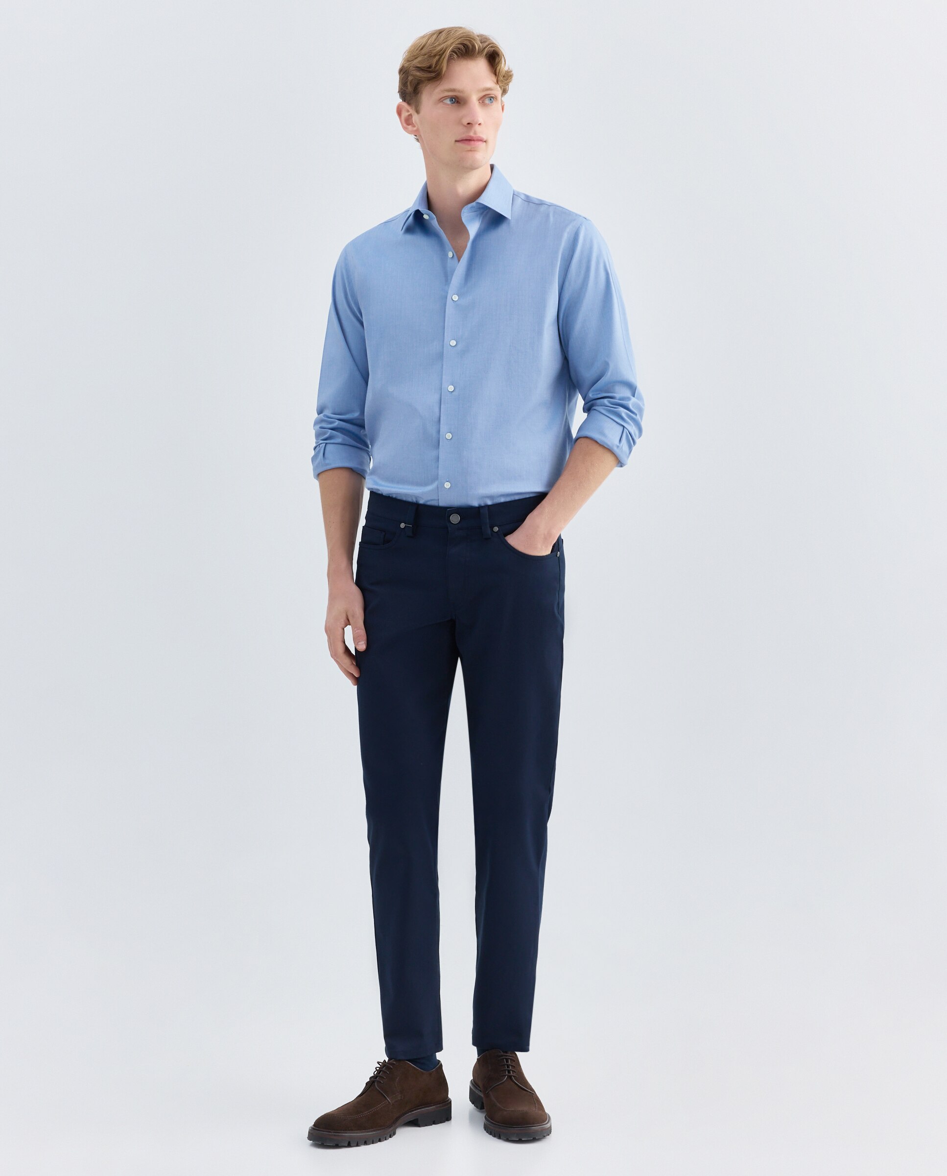 Camisa Tamanhos Grandes Non Iron Azul-marinho-2