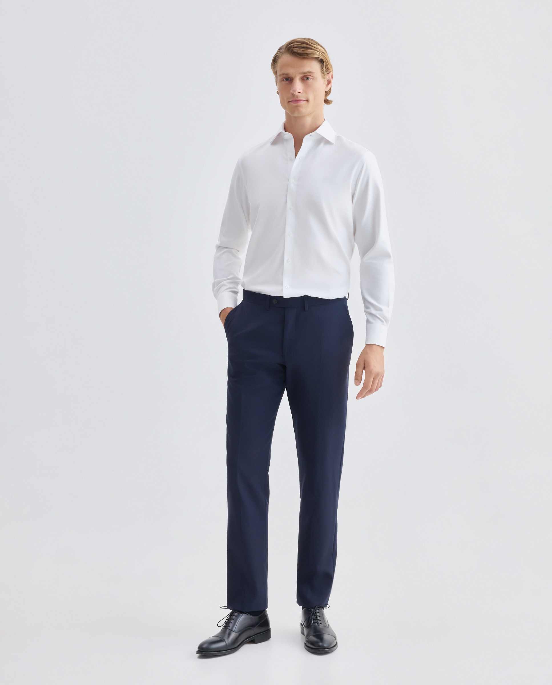 Camisa de hombre non iron - Rushmore - Blanco Blanco-2
