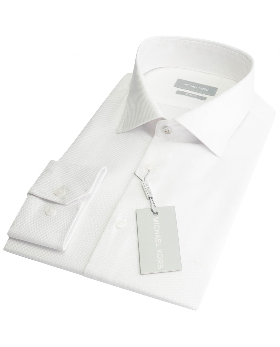 Camisa Clássica Modern Fit em Tecido Dobby com Estrutura Branco-2